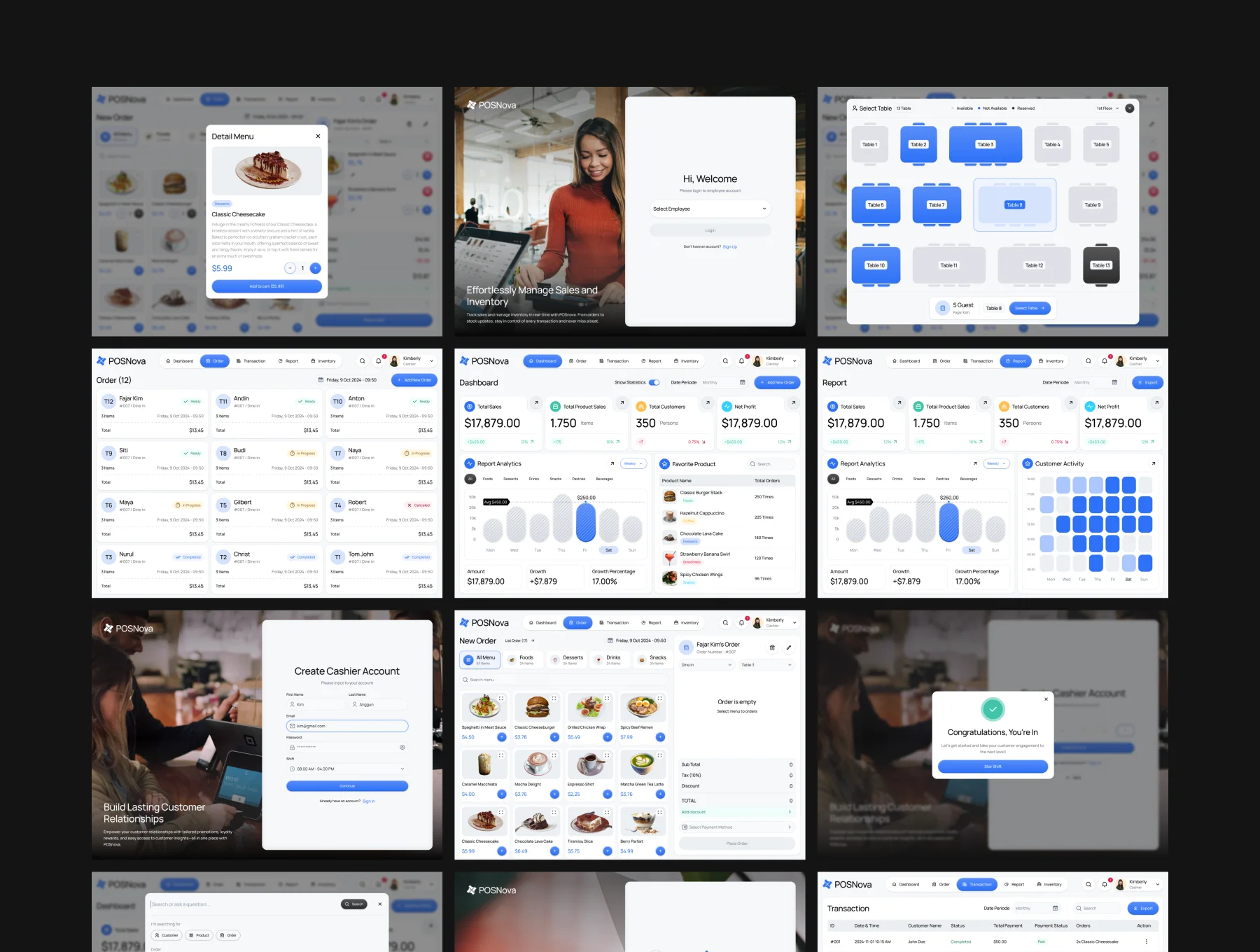 POSNova - Point Of Sales Dashboard UI KIT 7