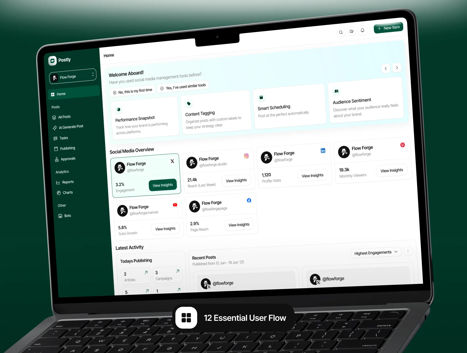 Postly - AI for Social Media Management Web App UI Kit 5