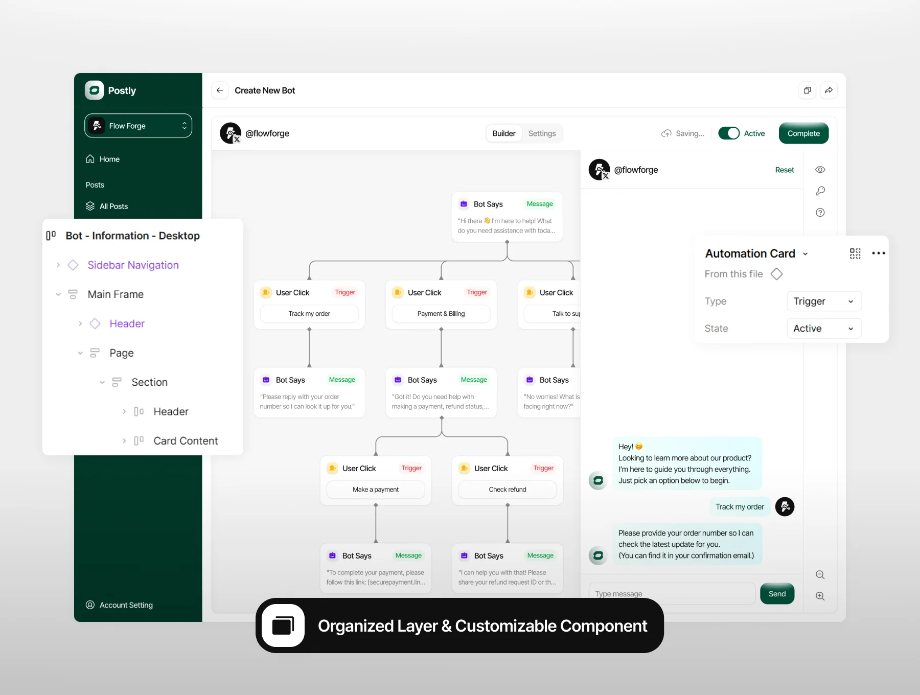 Postly - AI for Social Media Management Web App UI Kit 6