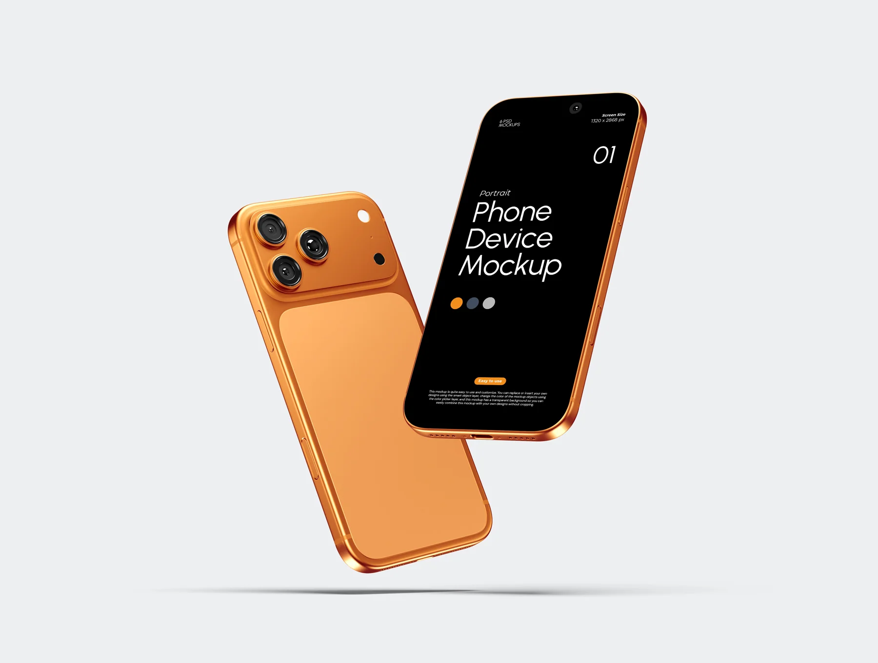 Potrait Phone Device Mockup 3