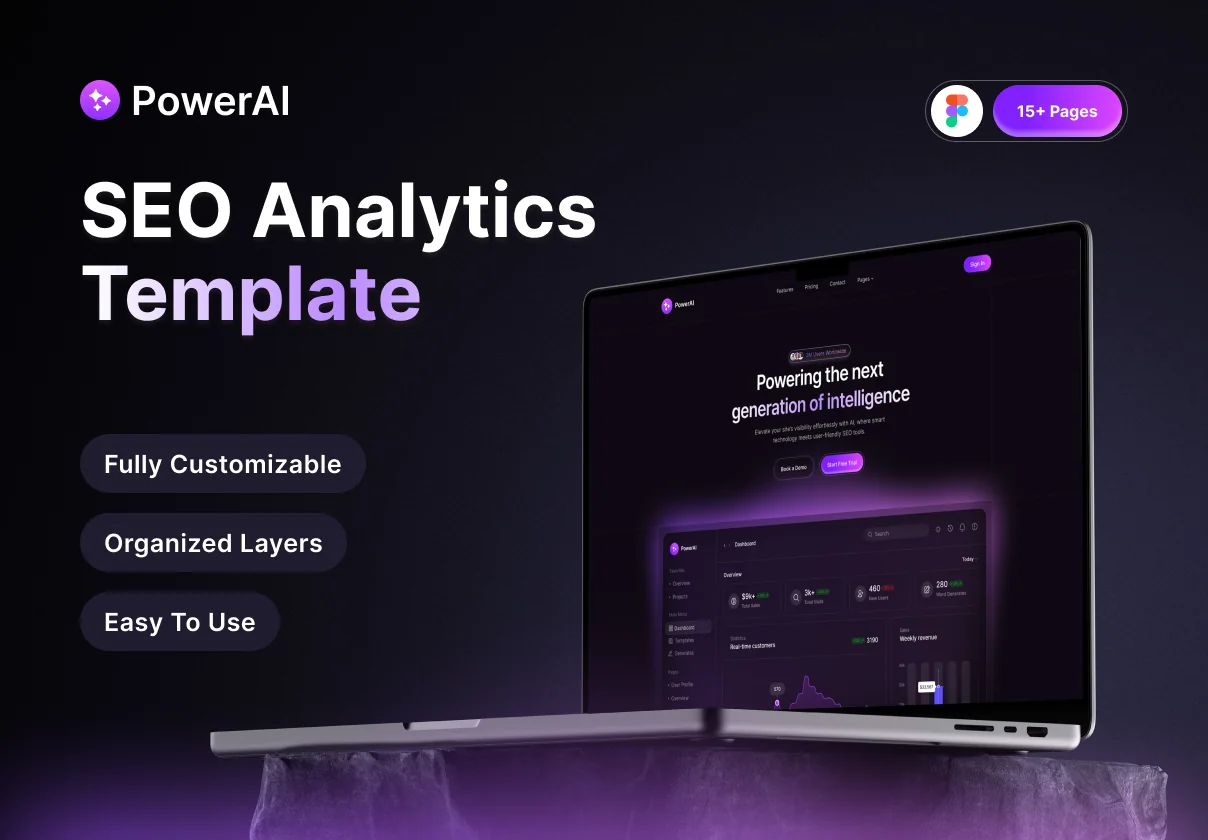 PowerAI – SaaS SEO Analytics Template