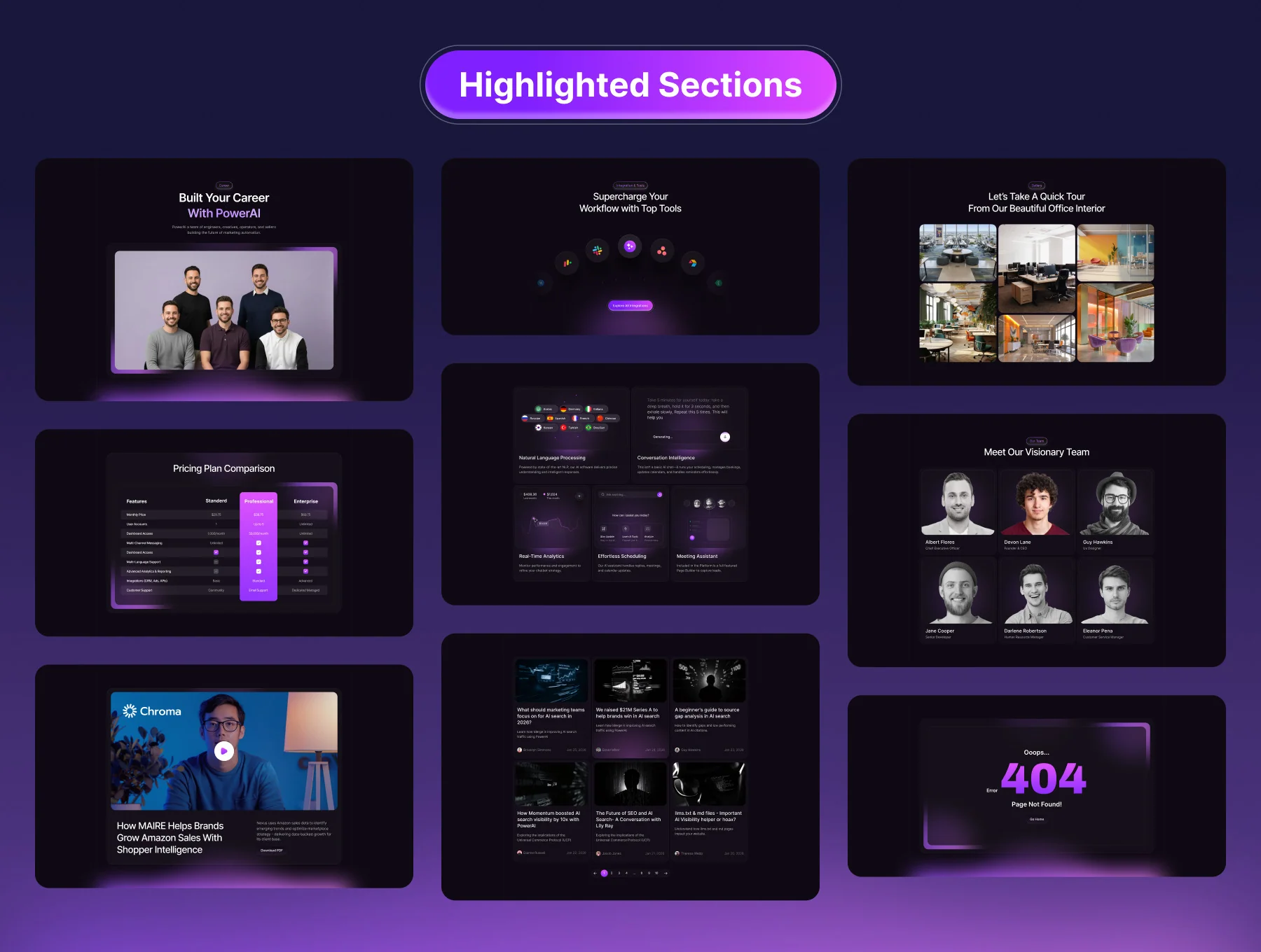 PowerAI – SaaS SEO Analytics Template 4