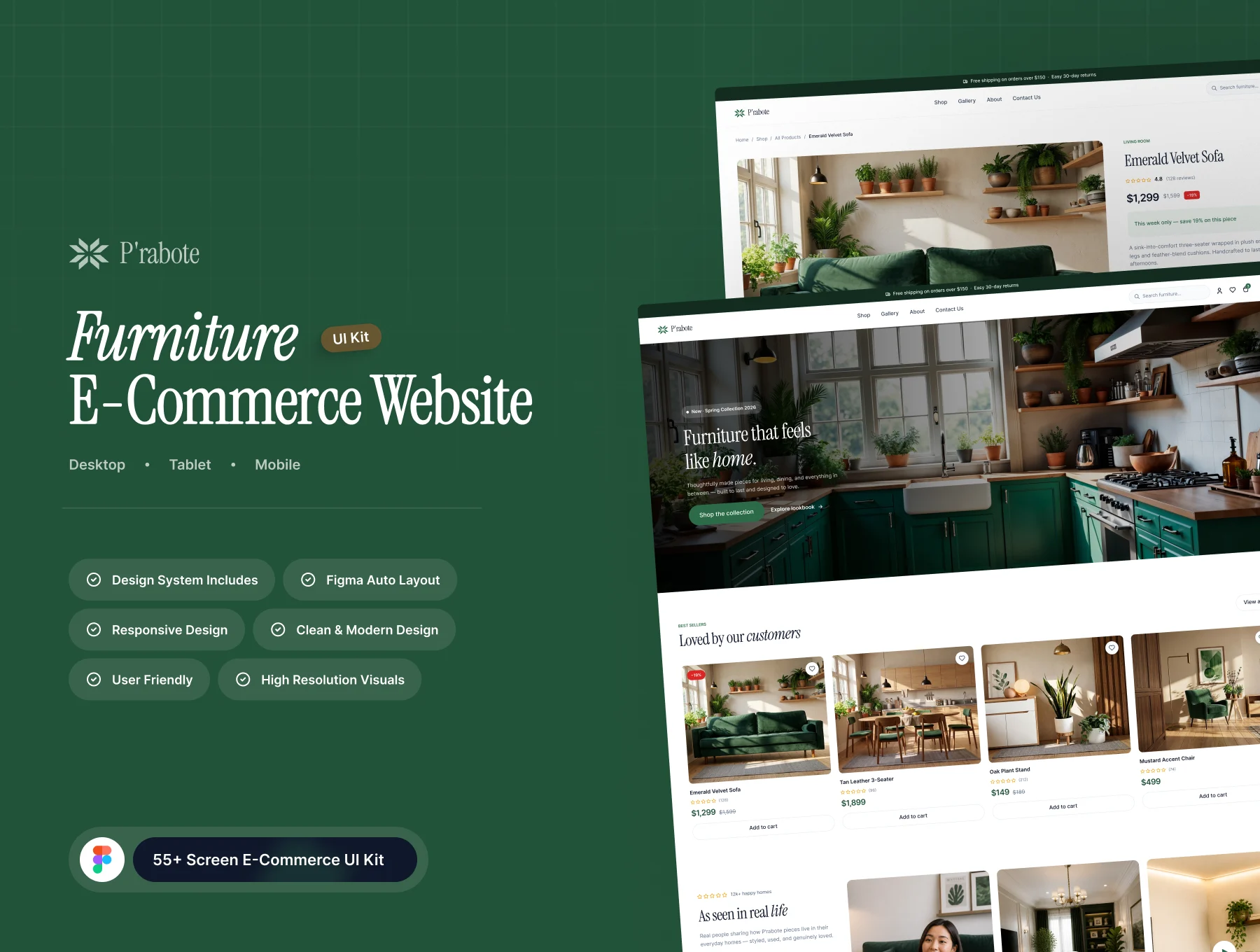 P'rabote - Furniture Ecommerce Website