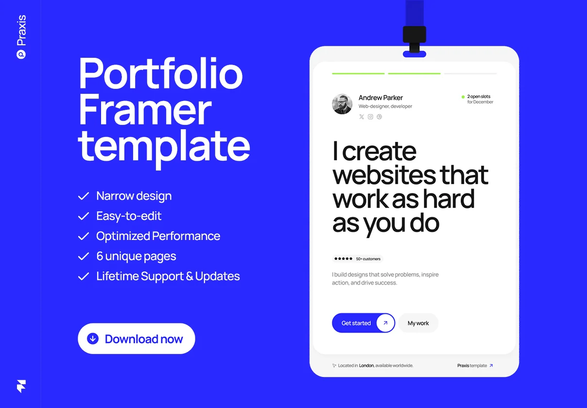 Praxis — Portfolio Template for Creatives