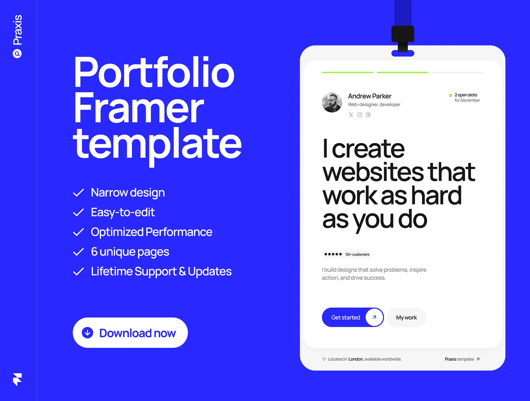 Praxis — Portfolio Template for Creatives