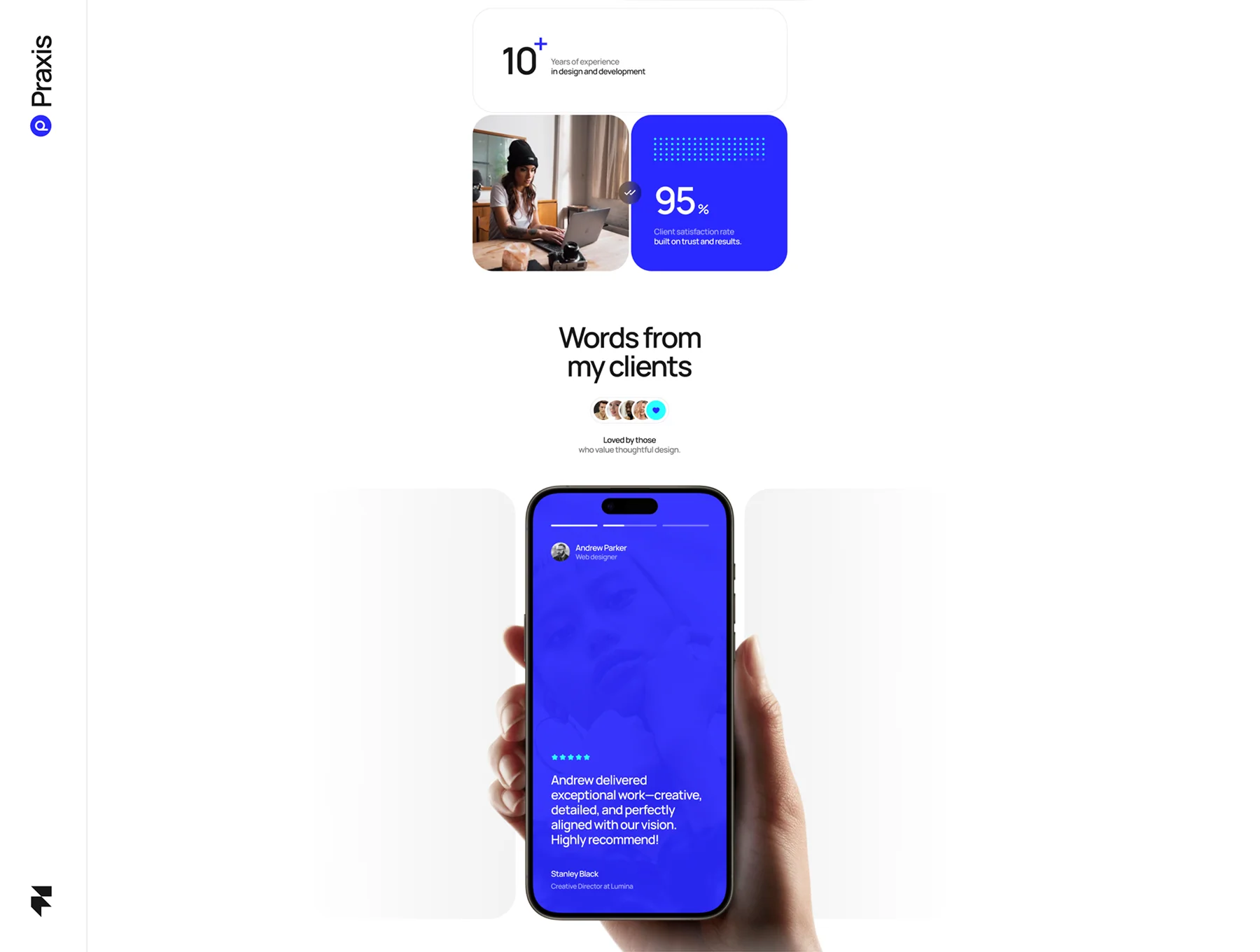 Praxis — Portfolio Template for Creatives 2