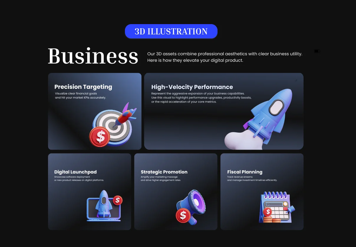 Premium Business 3D Illustration
