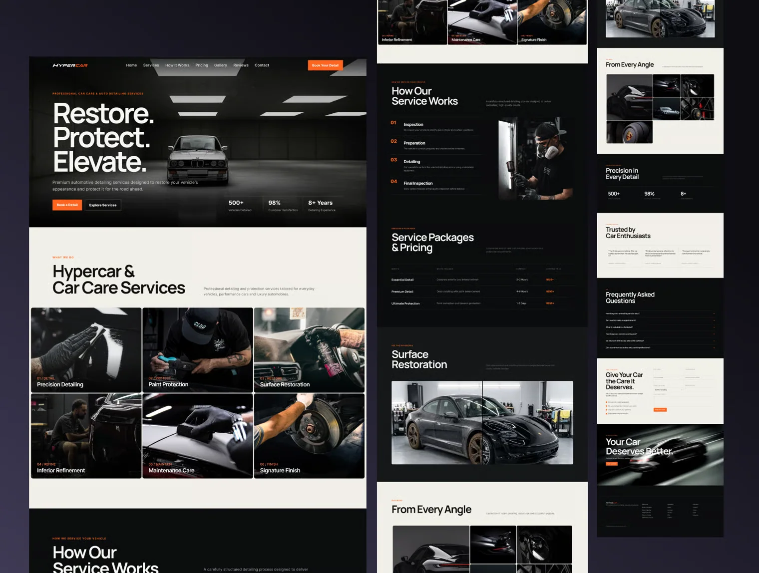 Premium Car Care & Detailing Website 3
