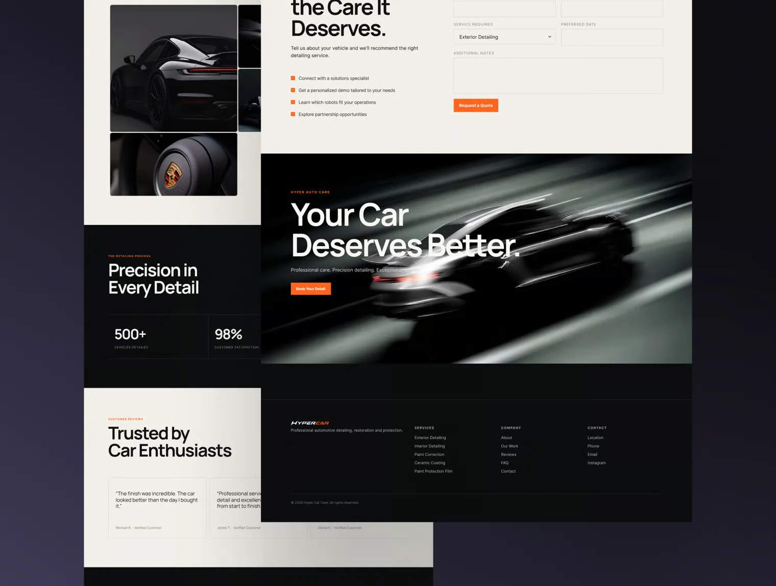 Premium Car Care & Detailing Website 4