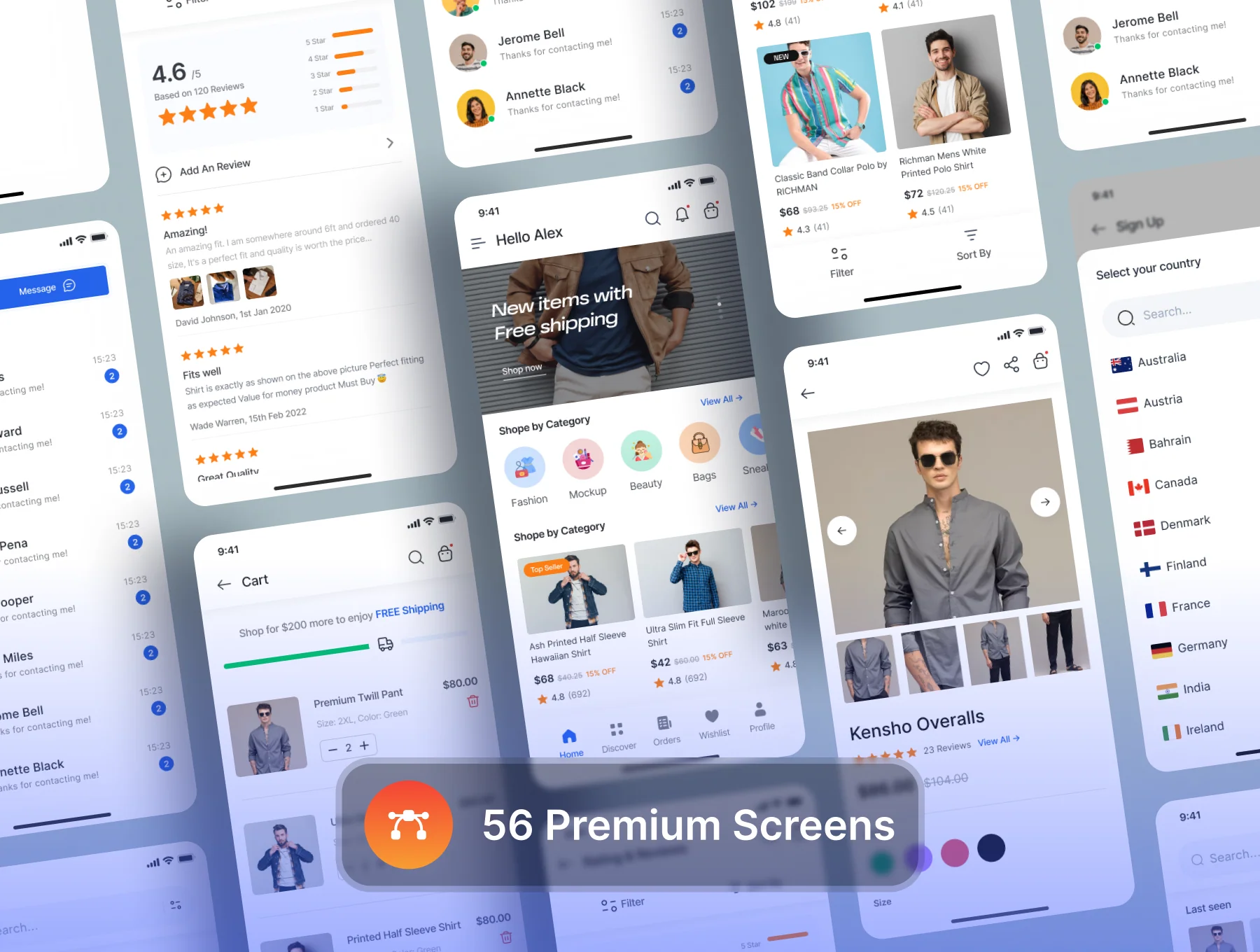Premium E-commerce App UI Kit 3