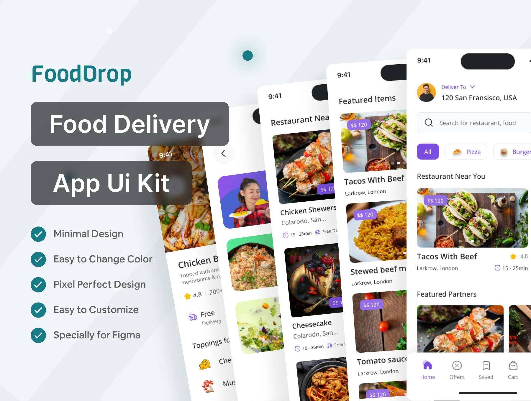 FoodDrop — Food Ordering & Delivery UI Experience