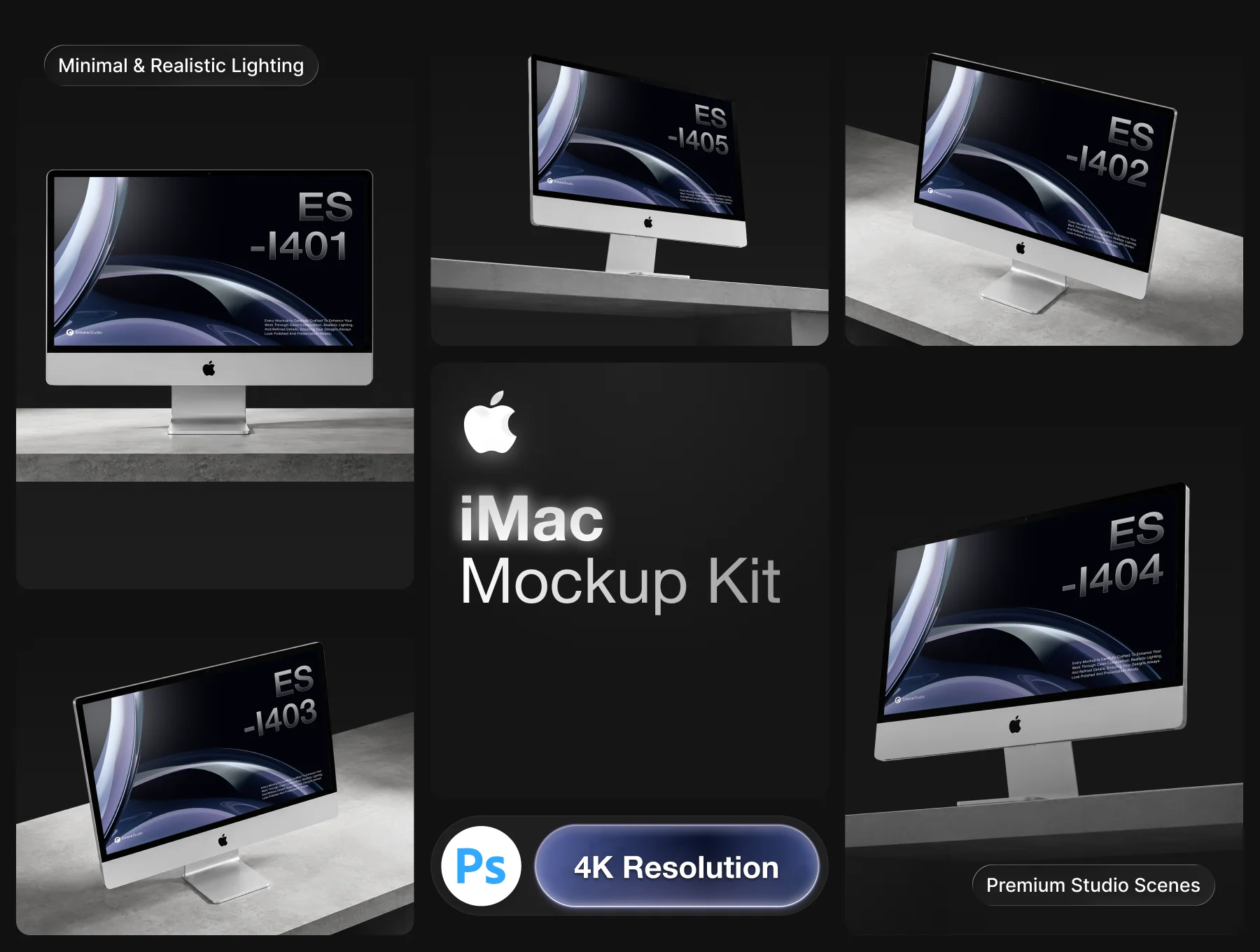 Premium iMac Mockup Kit