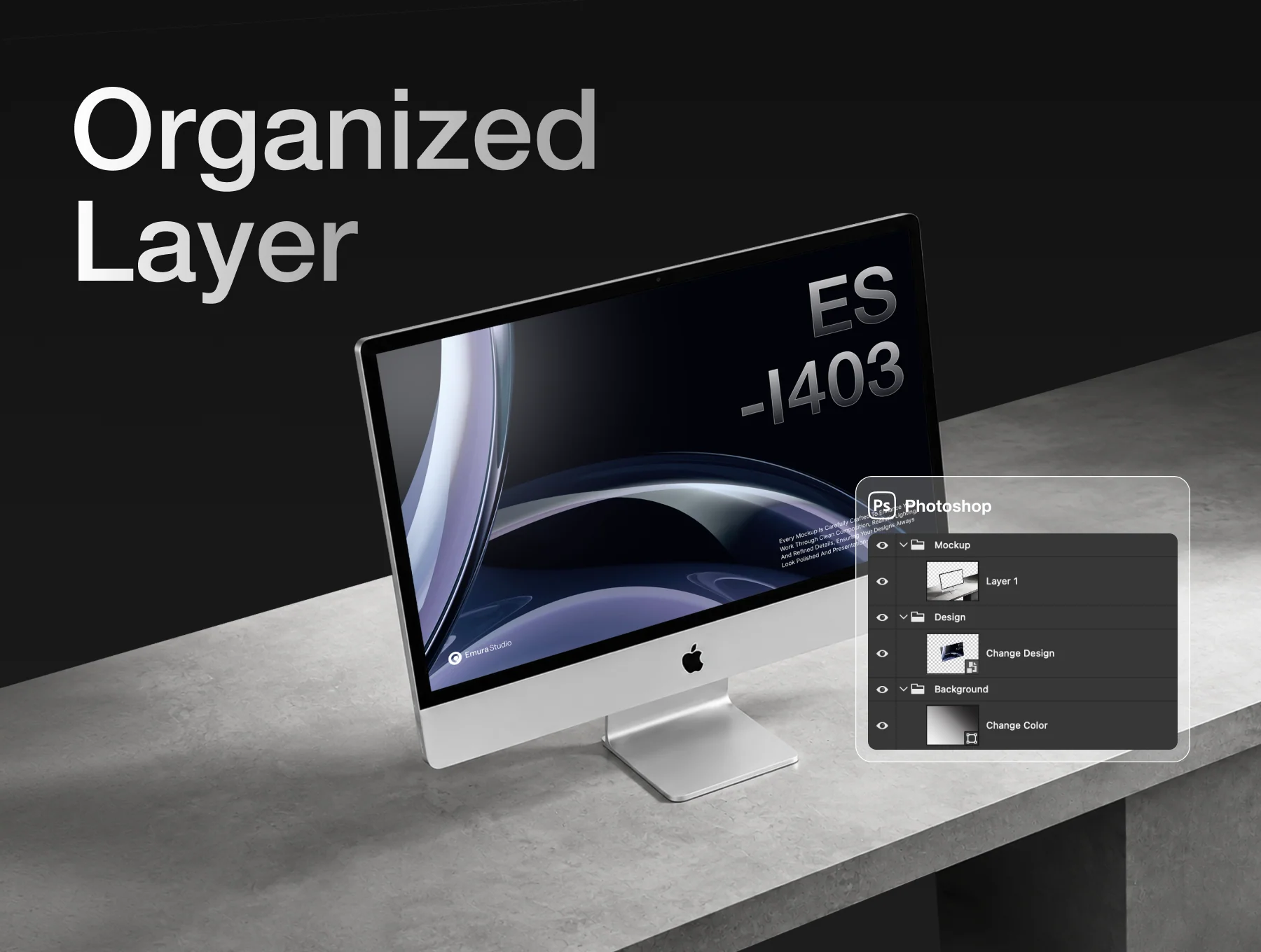 Premium iMac Mockup Kit 4