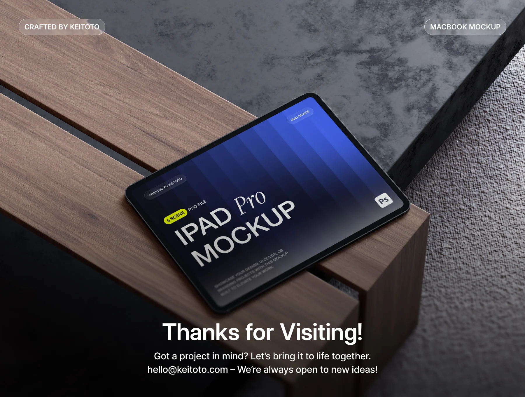 Premium iPad Pro Mockup – Modern Home Interior Collection 4