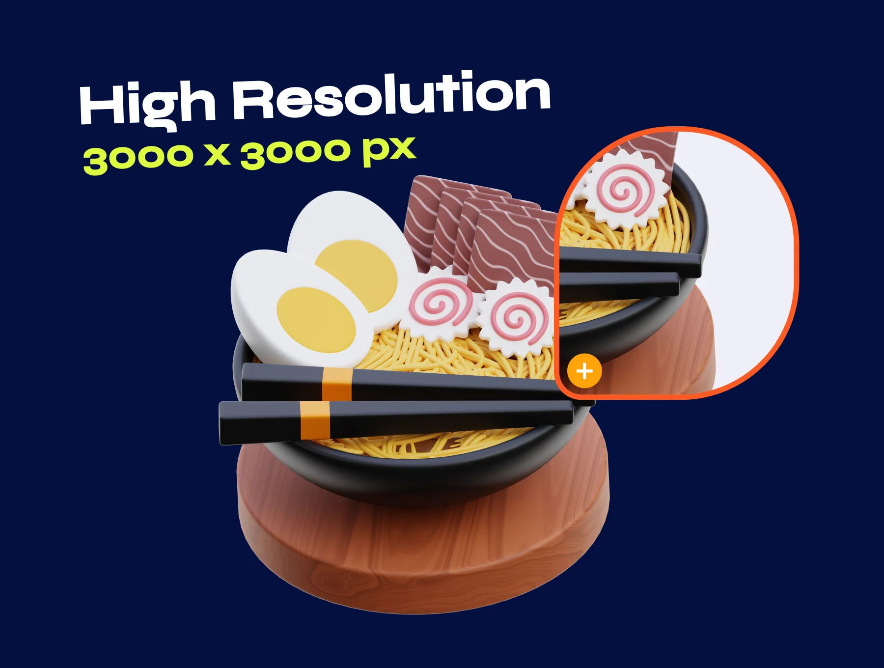 Premium Japanese Food 3D Icon pack 3