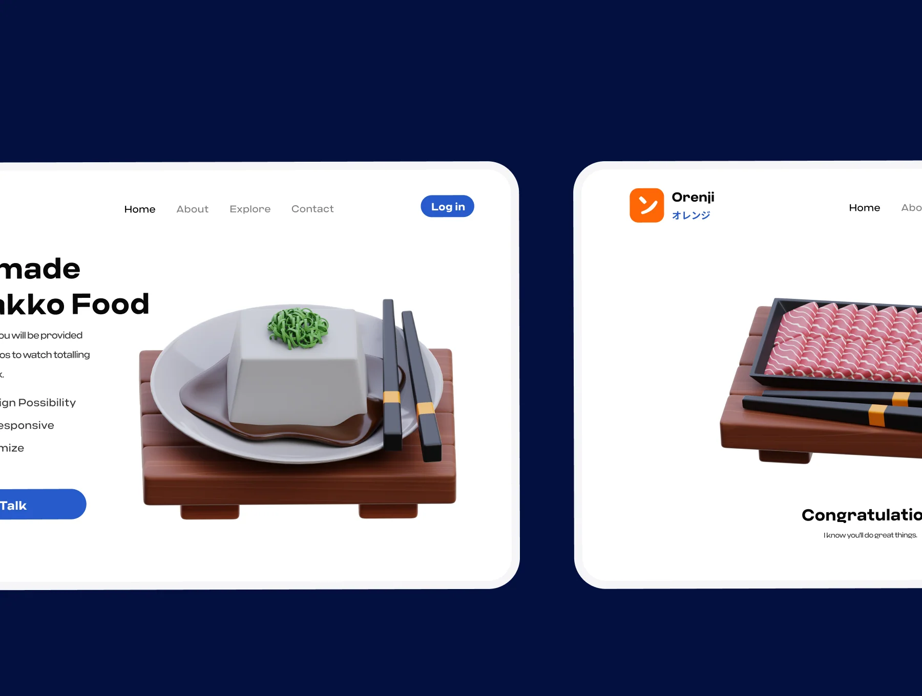 Premium Japanese Food 3D Icon pack 6