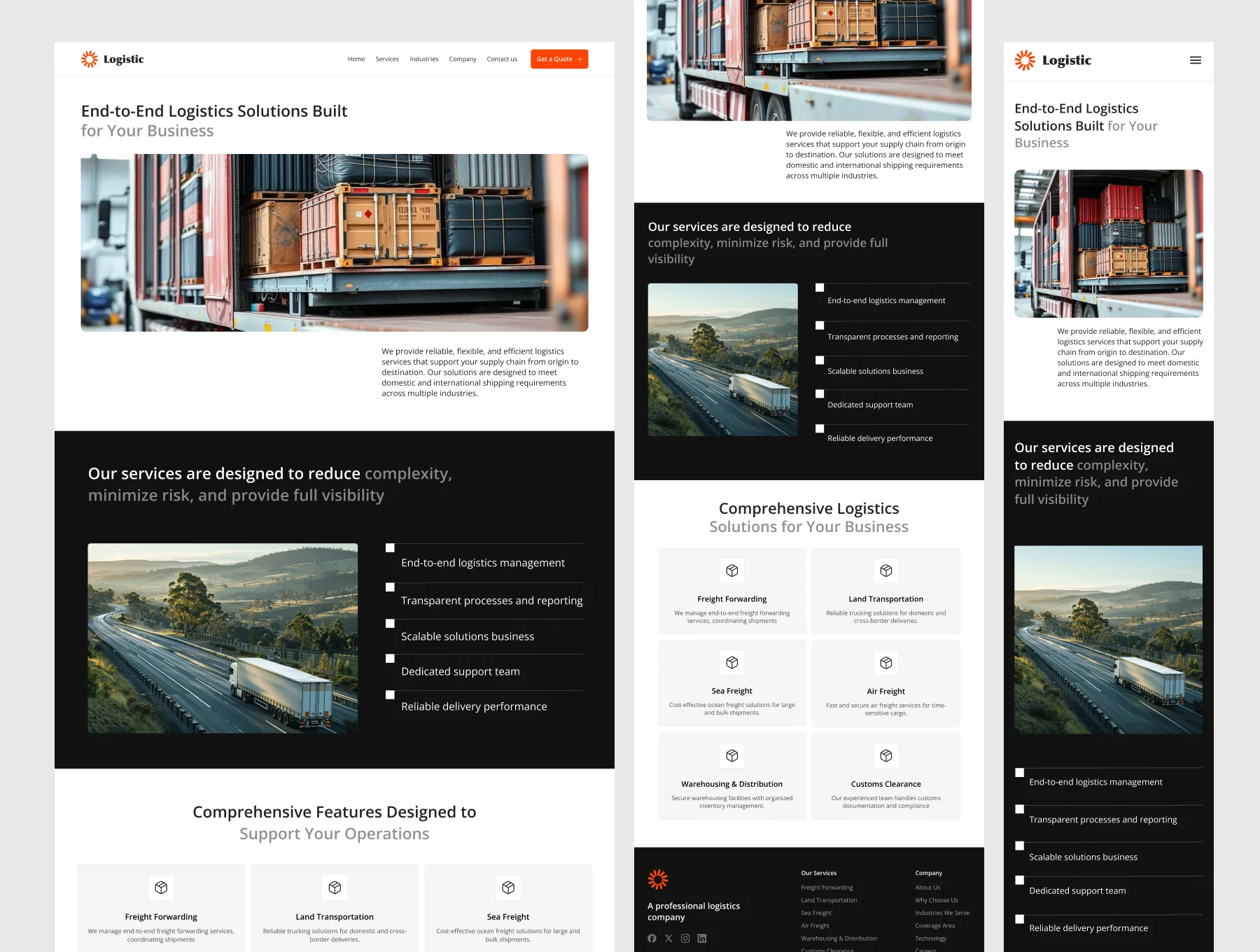 Premium Logisitics & Supply Chain Website UI Kit 4