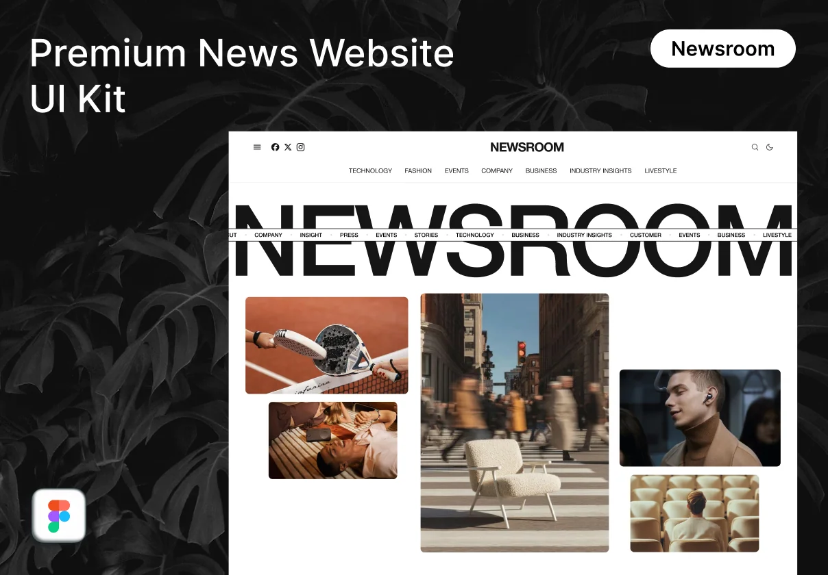 Premium News Website UI Kit