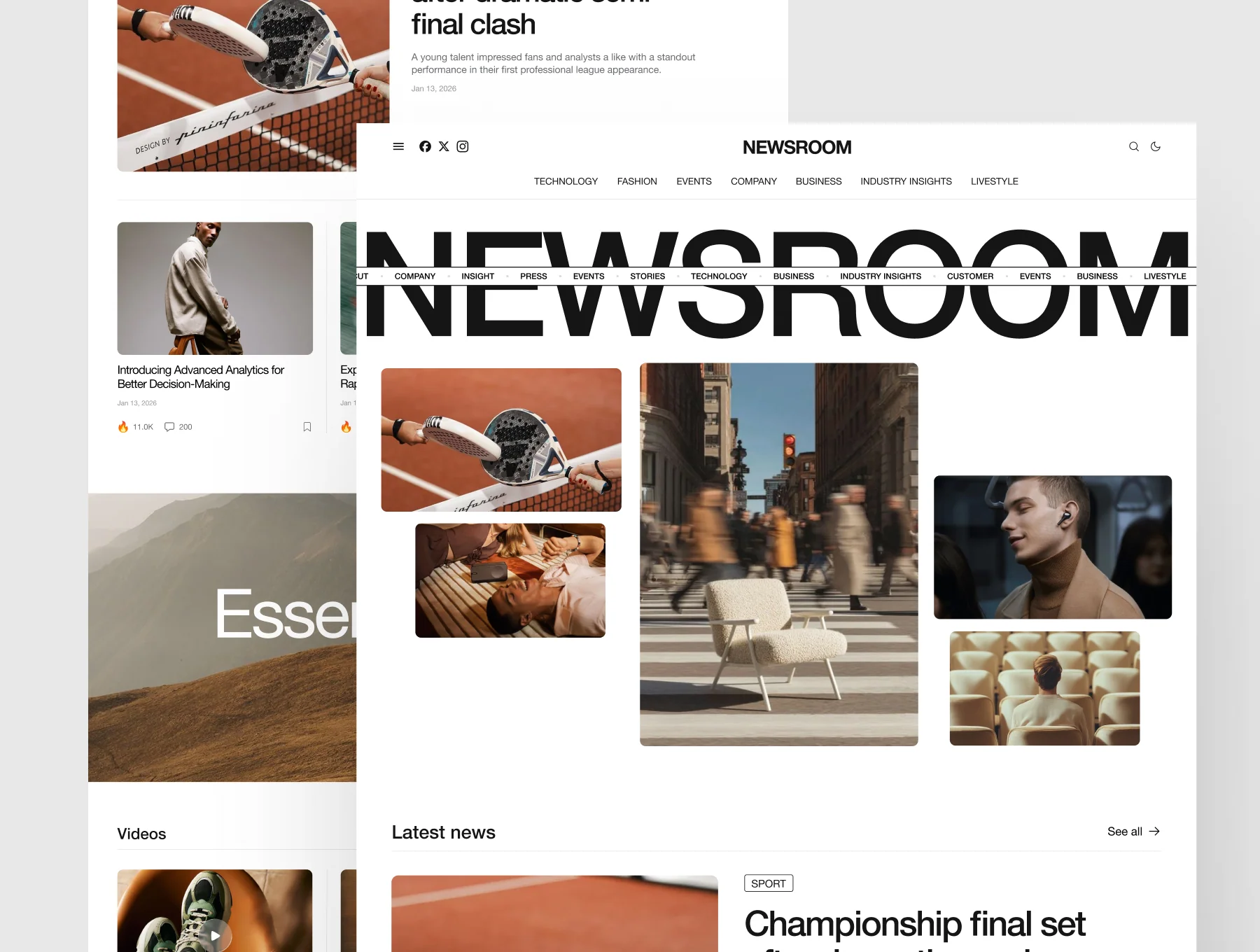 Premium News Website UI Kit