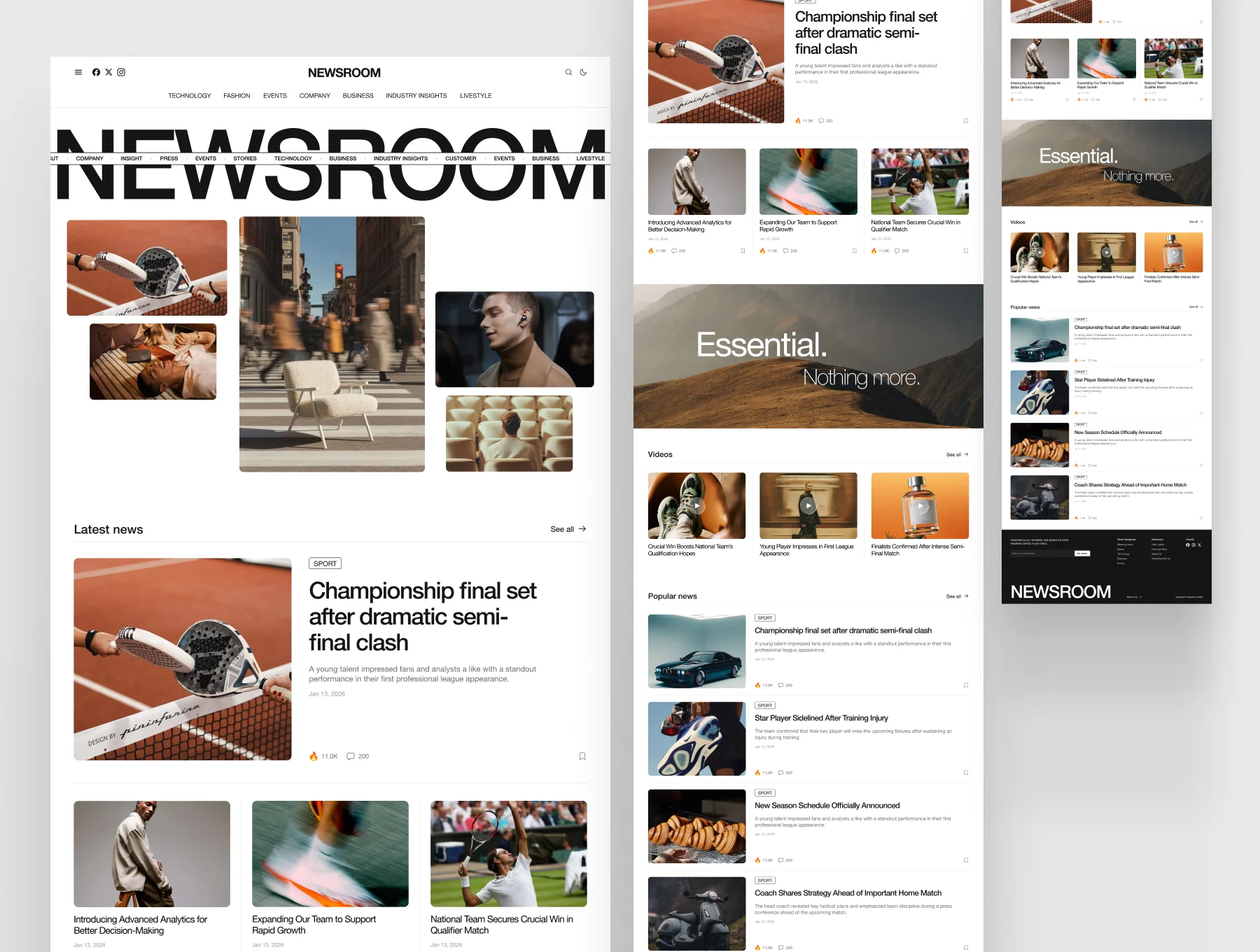 Premium News Website UI Kit 2