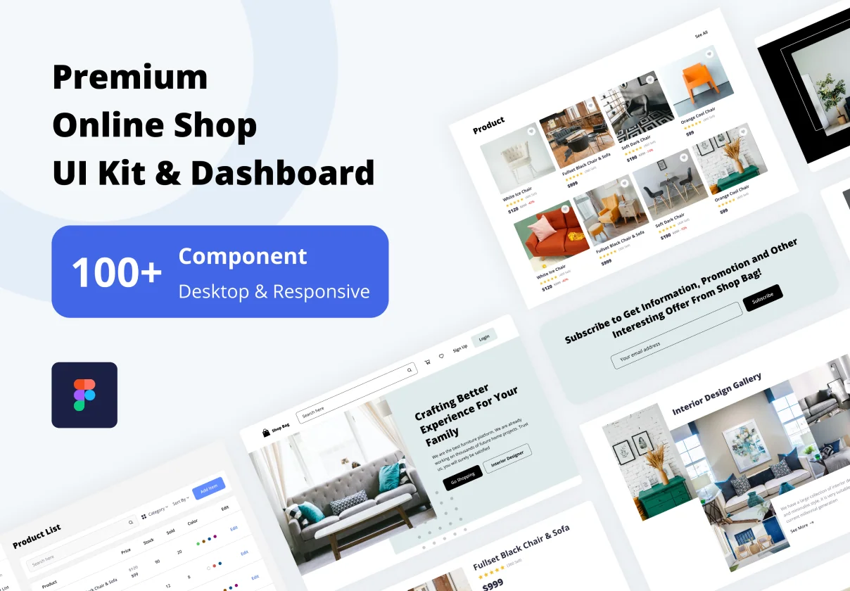 Premium E-Commerce Online Shop UI Kit & Dashboard