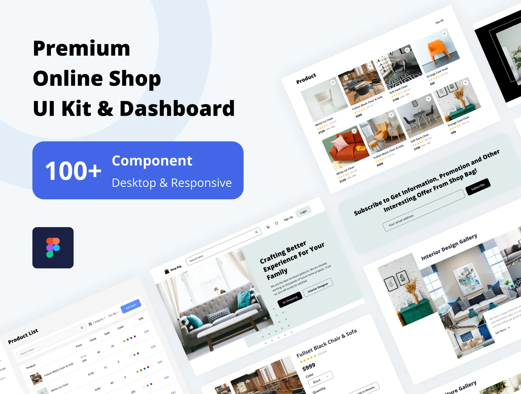 Premium E-Commerce Online Shop UI Kit & Dashboard