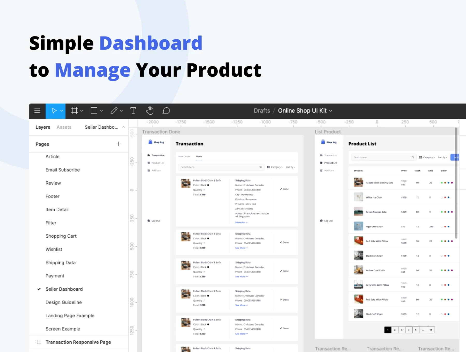 Premium E-Commerce Online Shop UI Kit & Dashboard 5