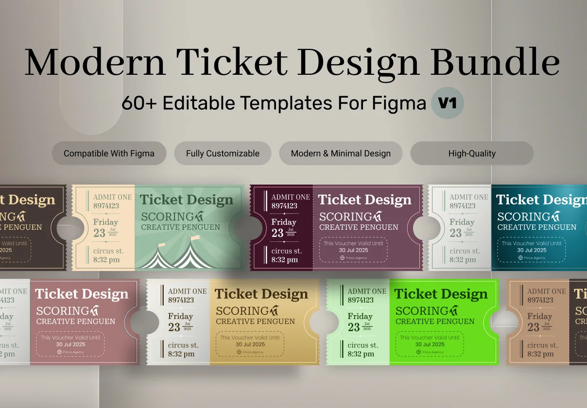 Premium Ticket UI Kit Bundle