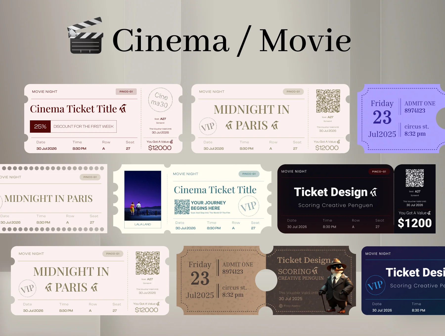 Premium Ticket UI Kit Bundle 3