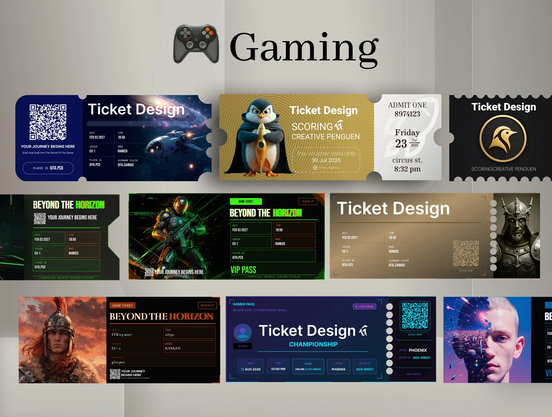 Premium Ticket UI Kit Bundle 4
