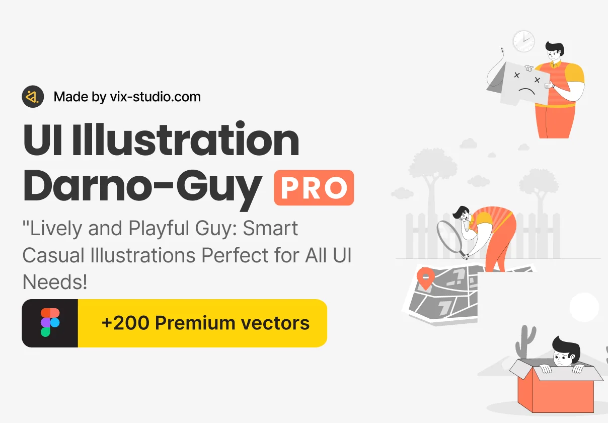 Premium UI Illustration Pack - Darno Guy