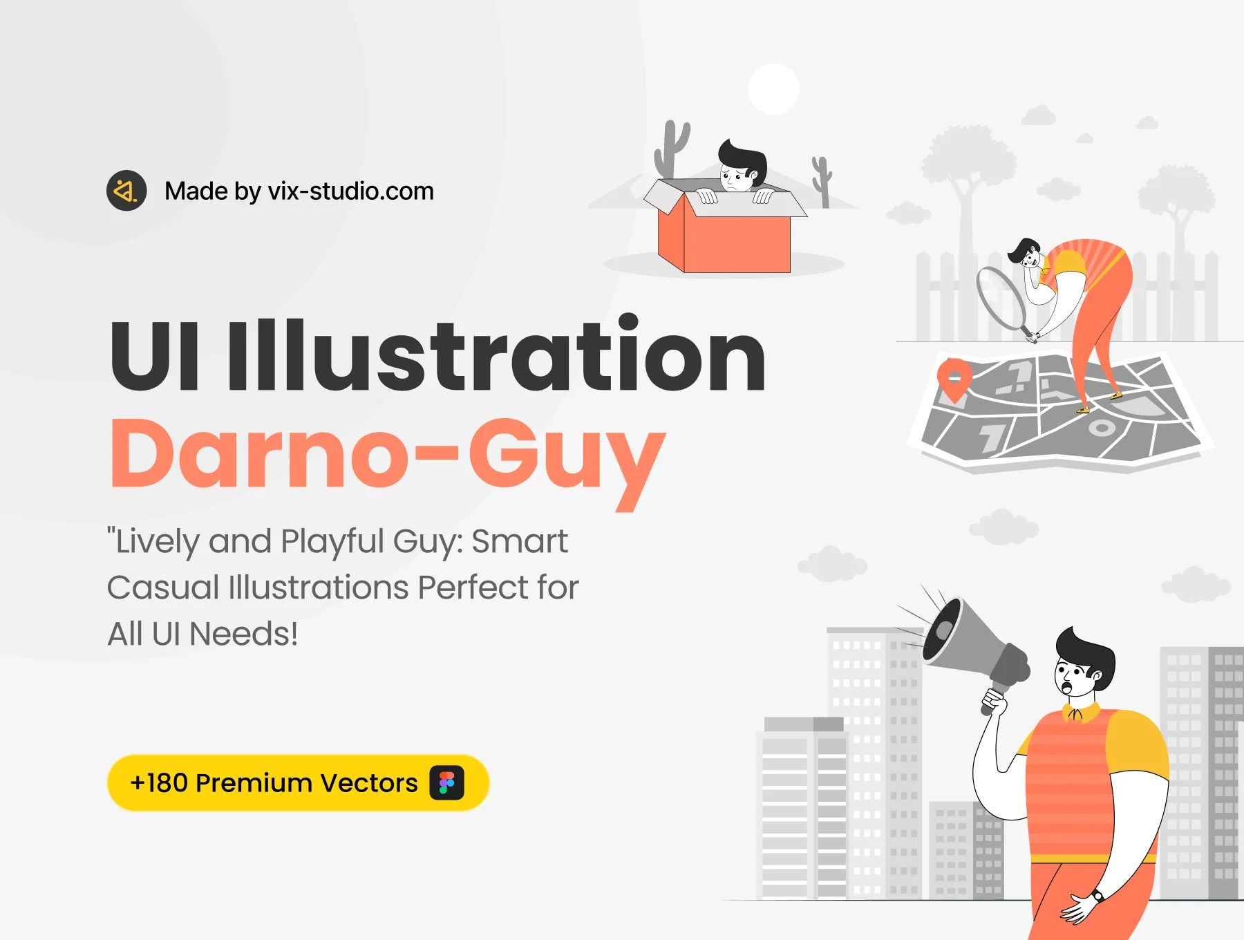 Premium UI Illustration Pack - Darno Guy