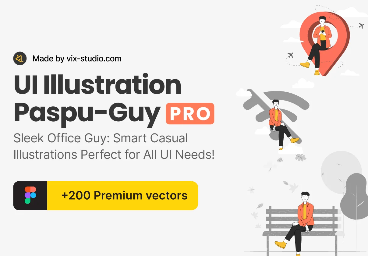 Premium UI Illustration Pack - Paspu Guy