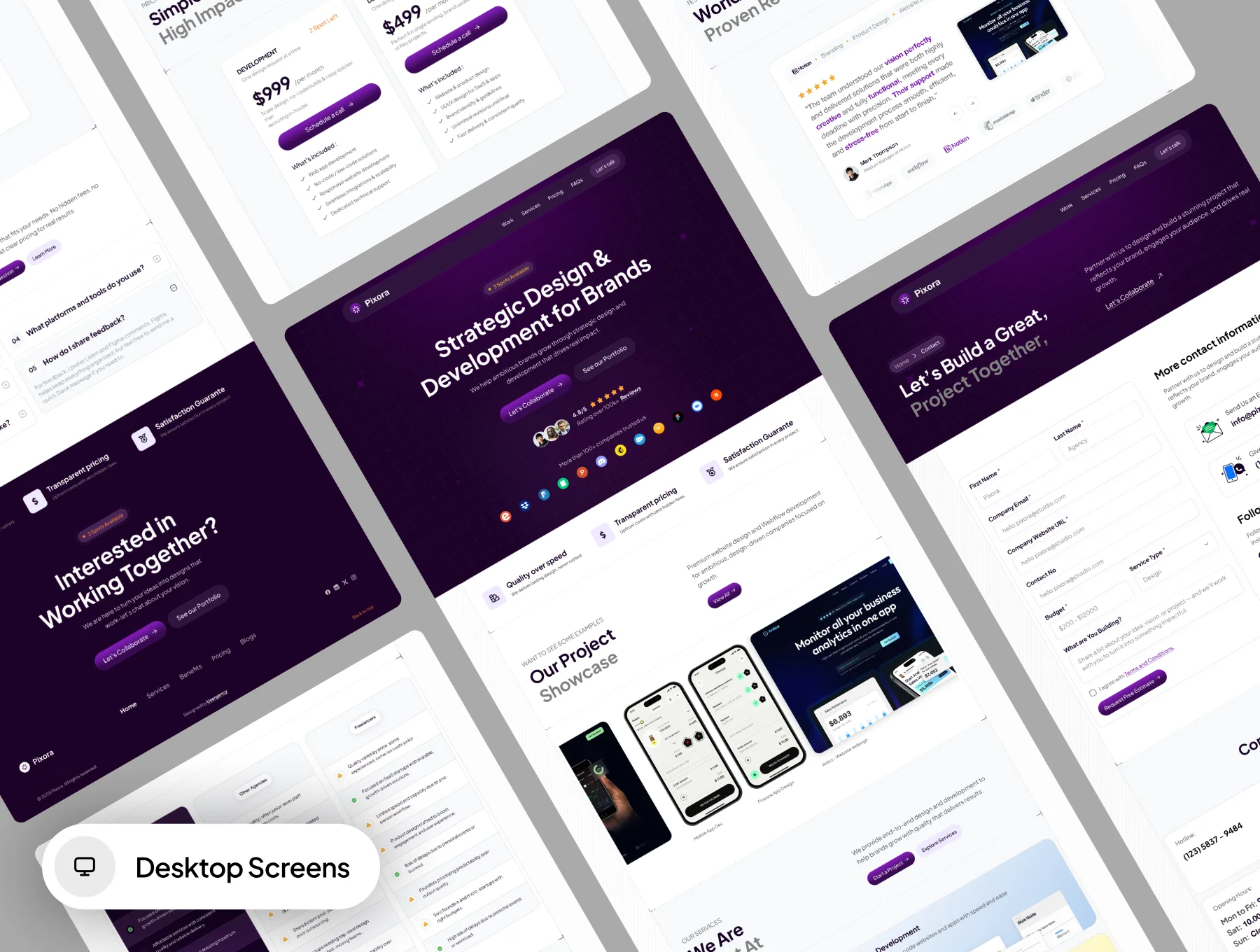 Premium UI Kit for Agencies & Creator - Pixora 2