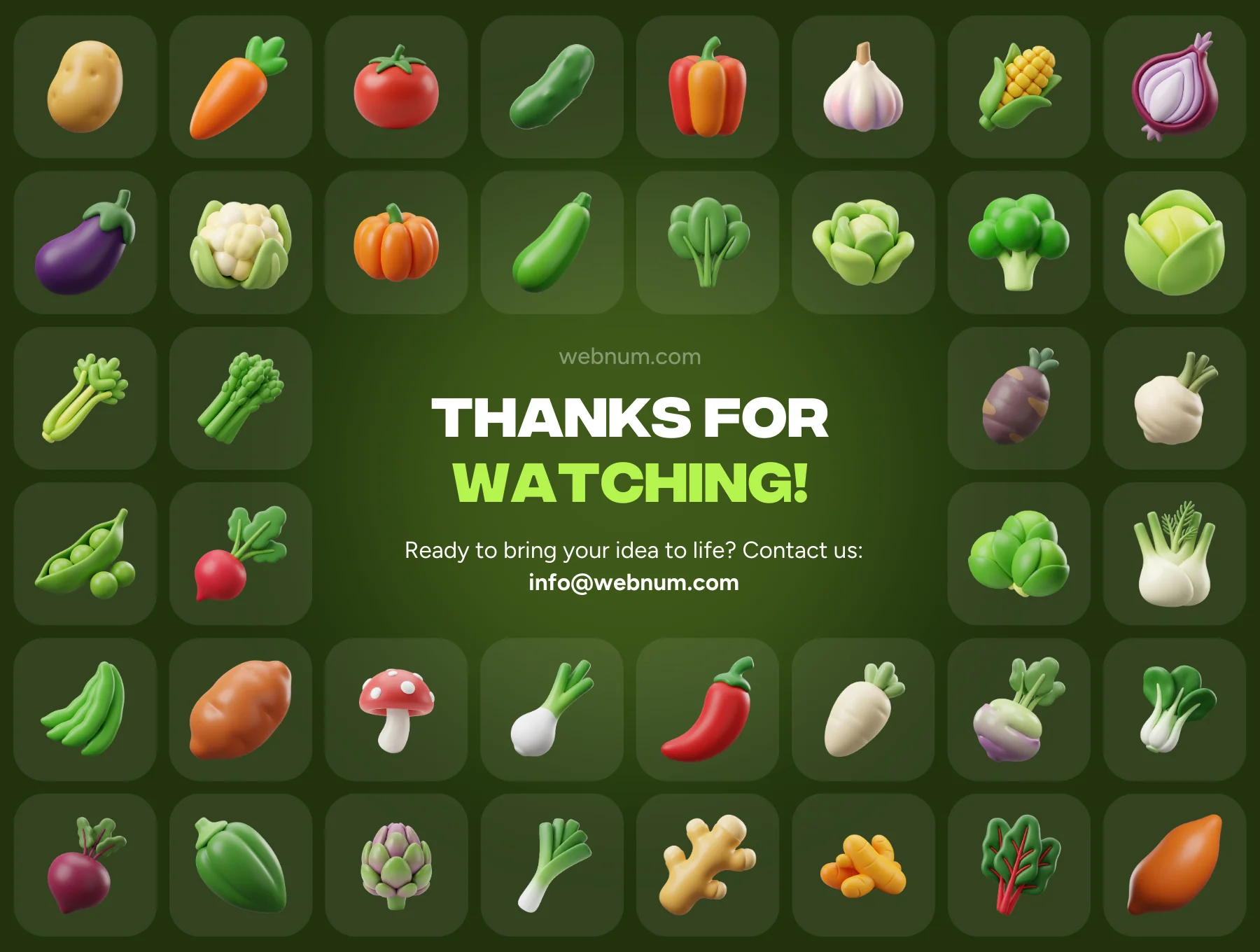Premium Vegetable 3D icons 6