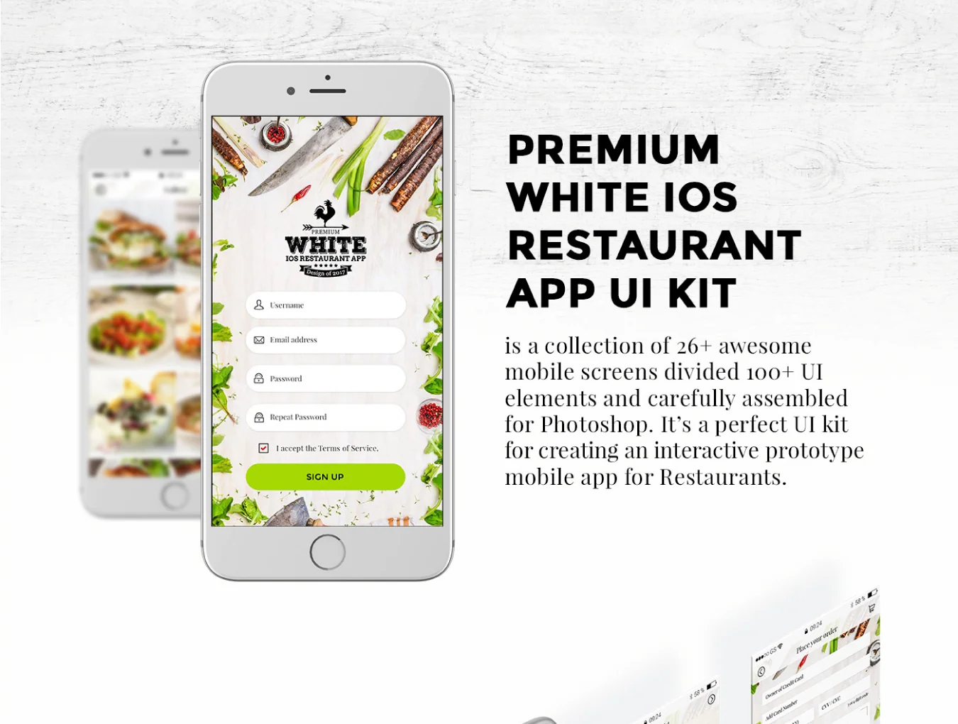 Premium White iOS Restaurant