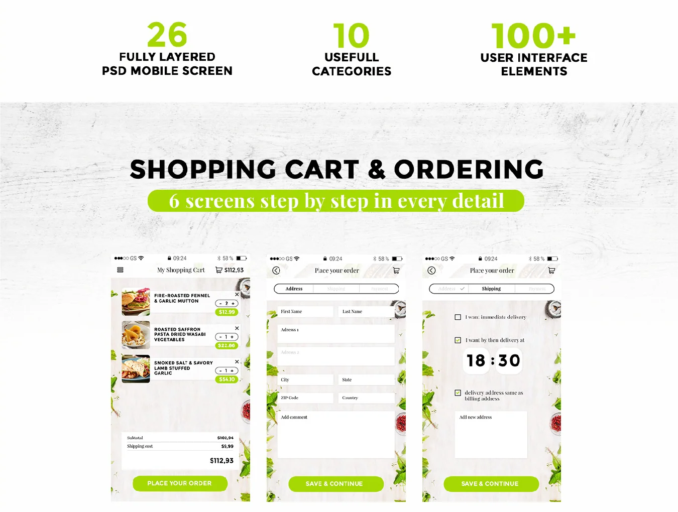 Premium White iOS Restaurant 2