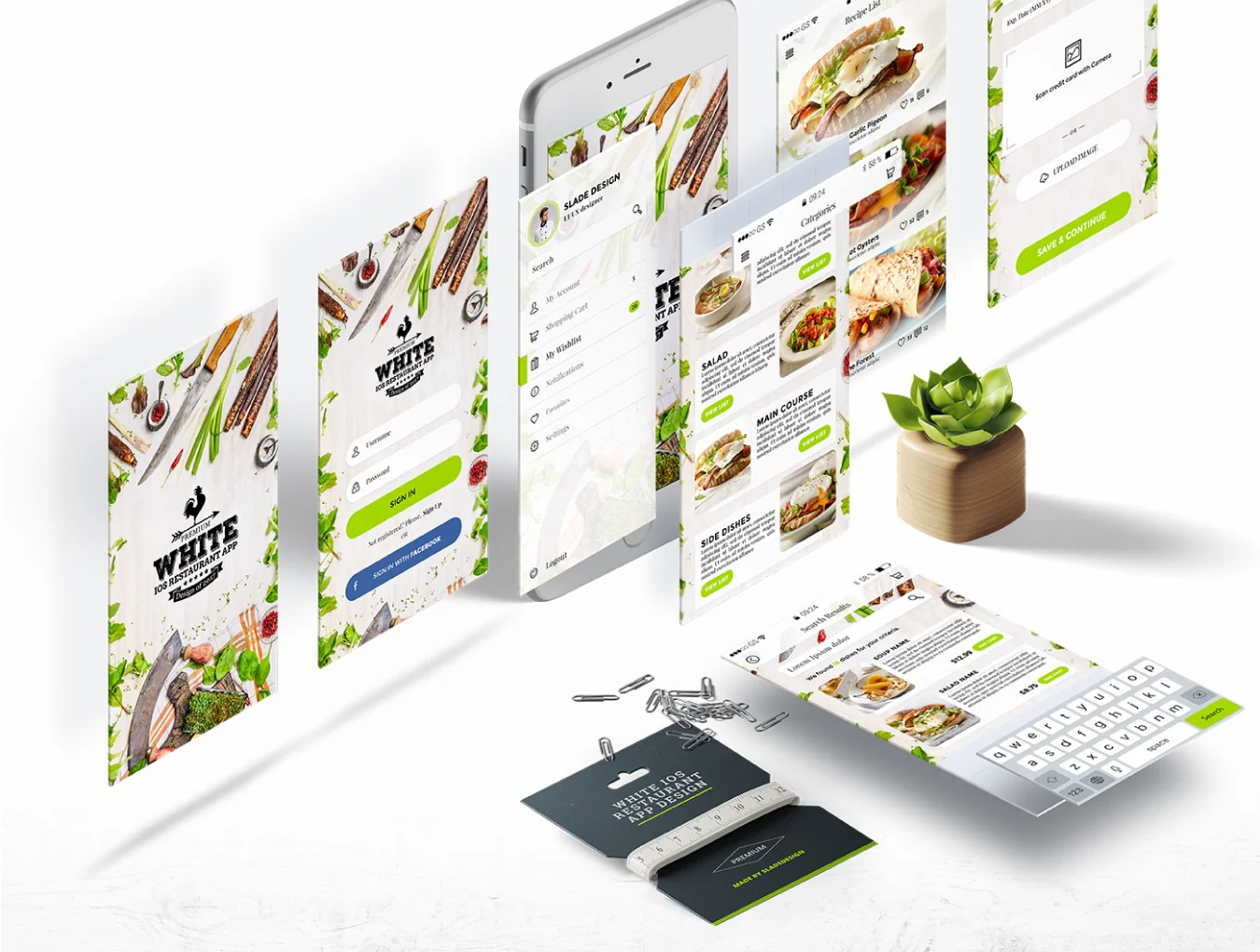 Premium White iOS Restaurant 3