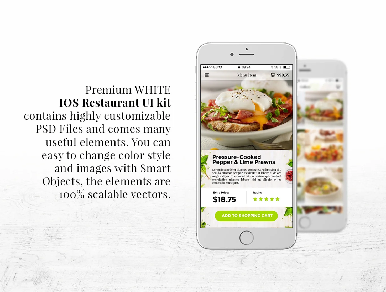 Premium White iOS Restaurant 4