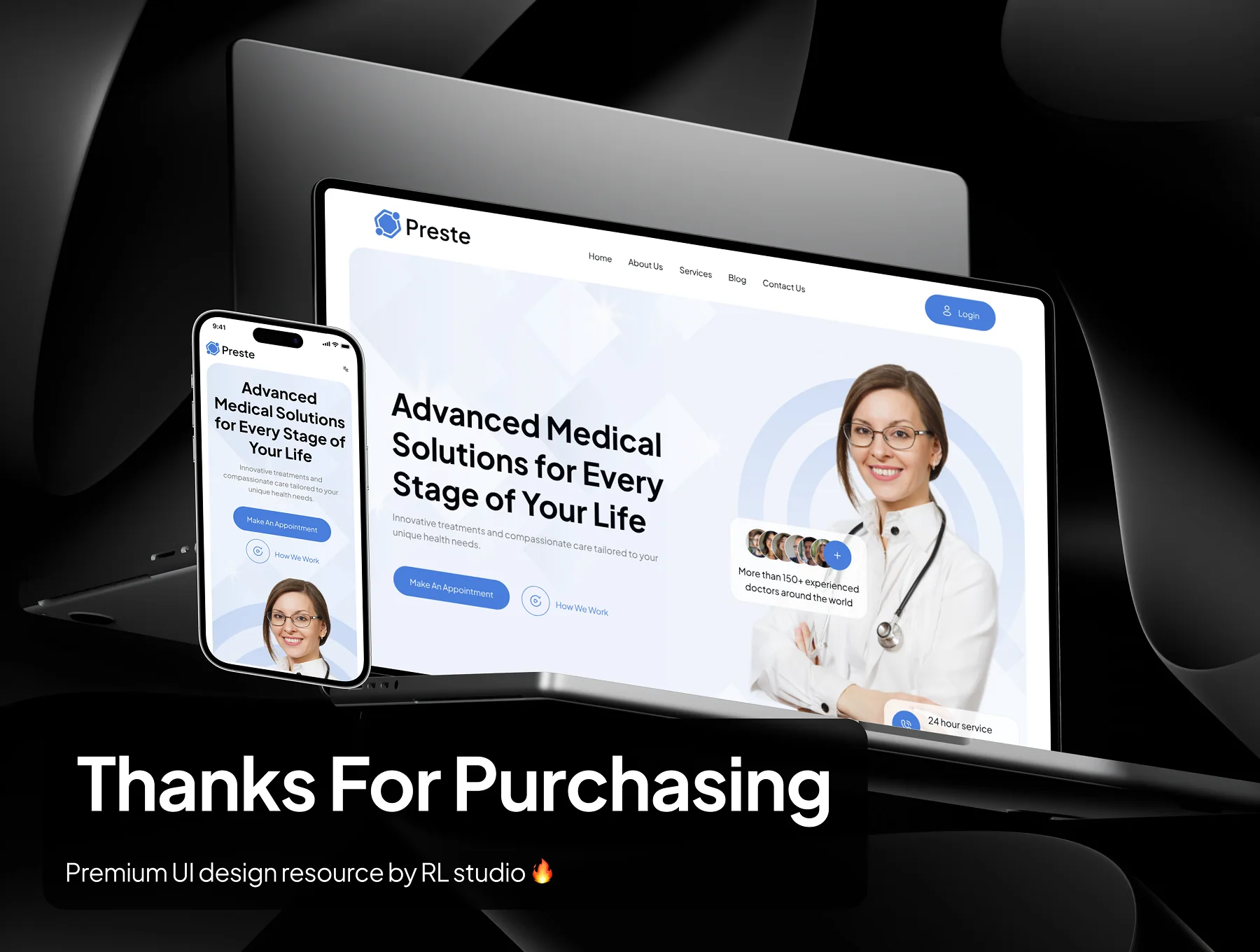 Preste - Medical Healthcare Website UI Kit 10