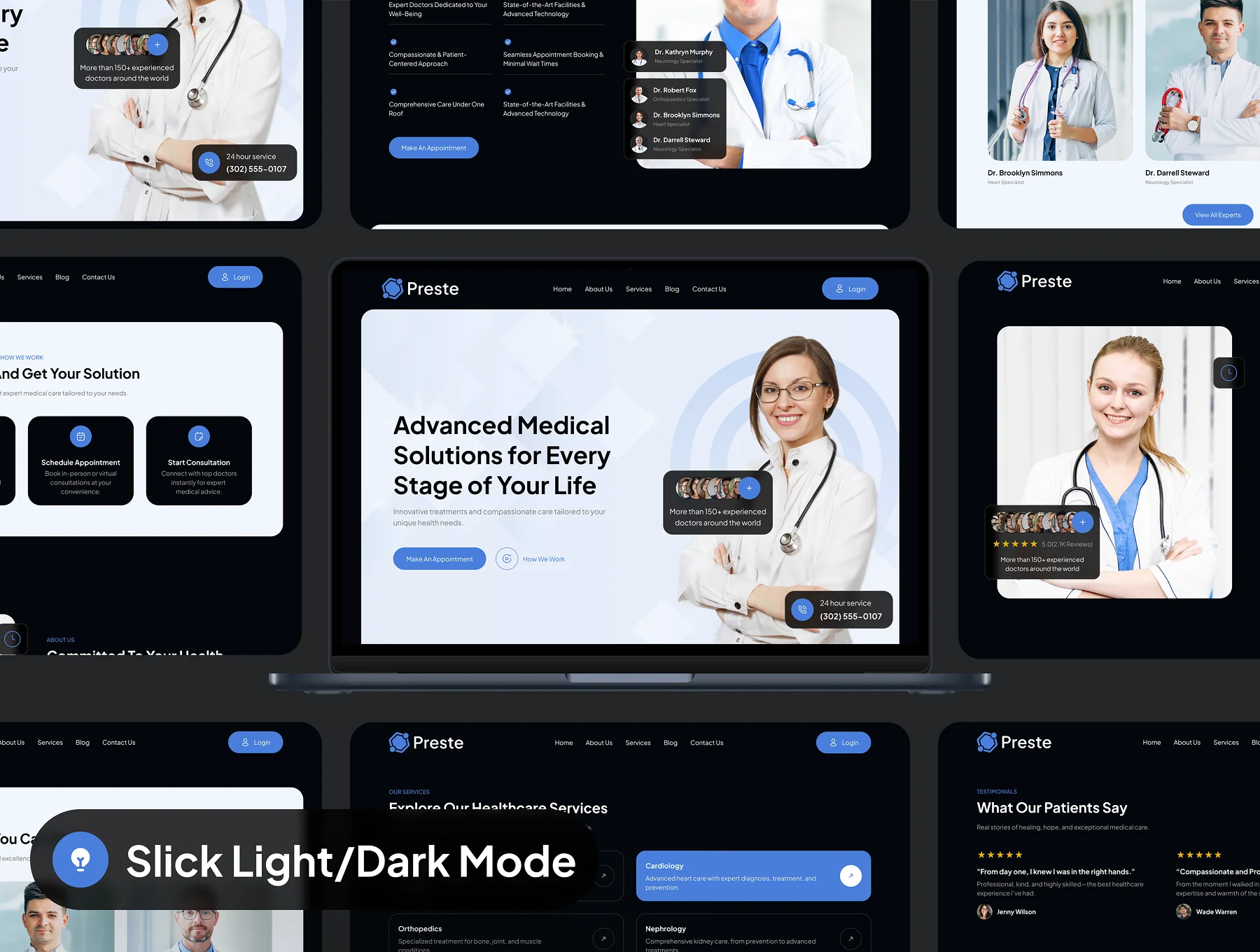 Preste - Medical Healthcare Website UI Kit 4