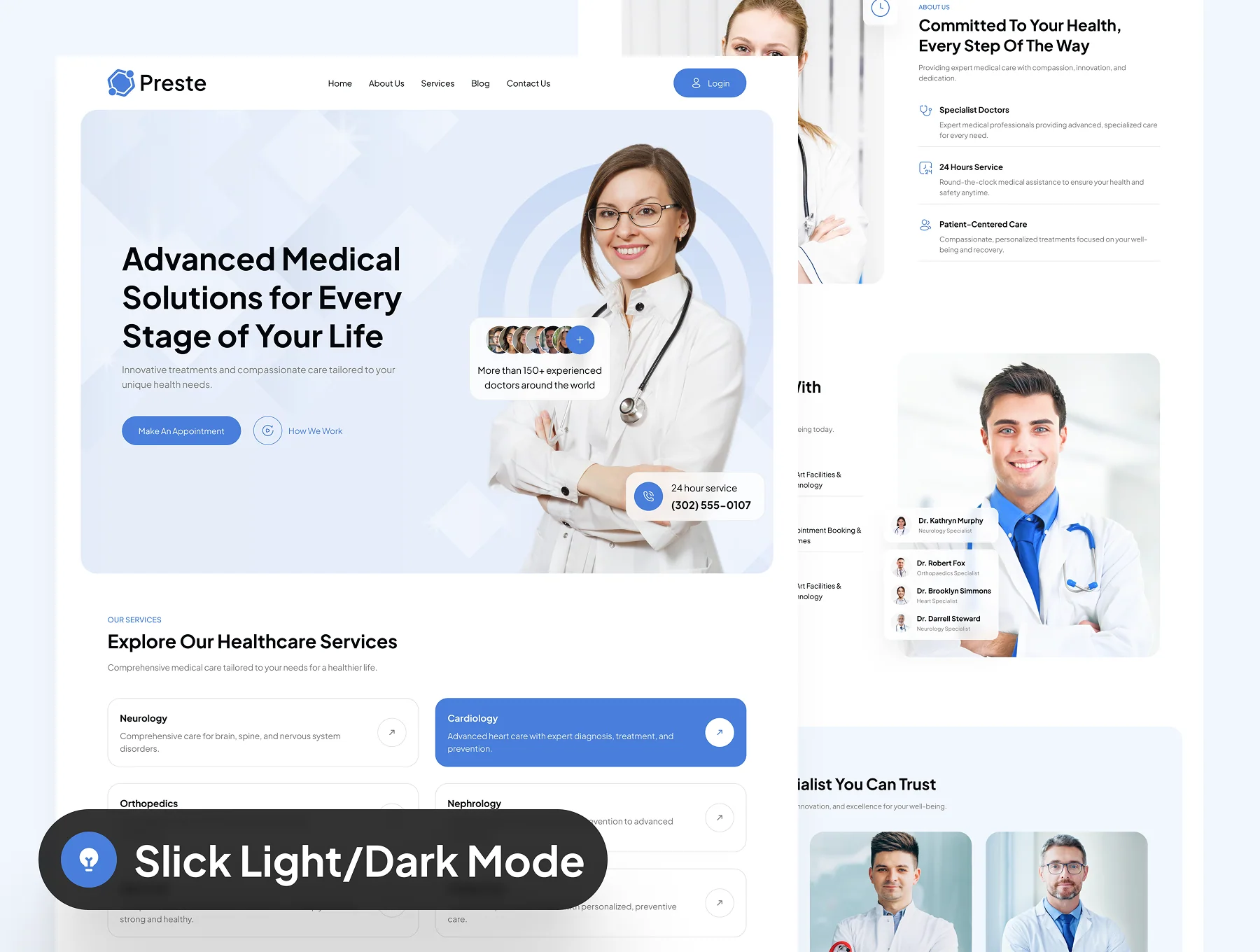 Preste - Medical Healthcare Website UI Kit 5