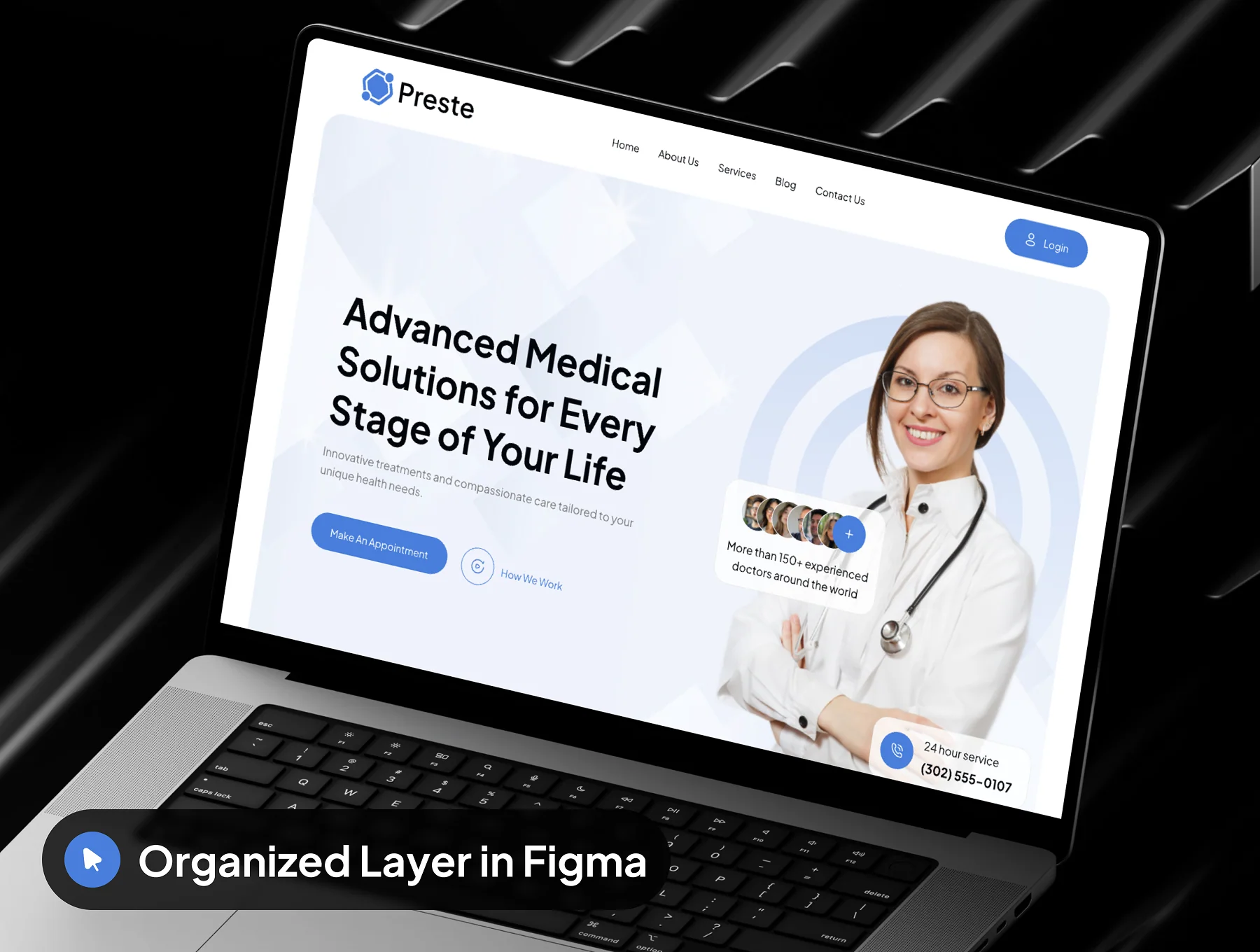 Preste - Medical Healthcare Website UI Kit 7