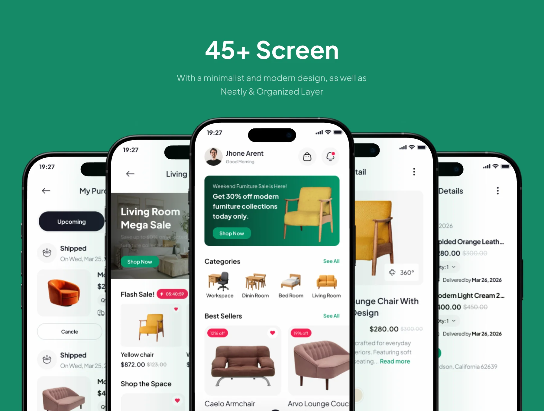 Prestige - Furniture Mobile App UI Kit 3
