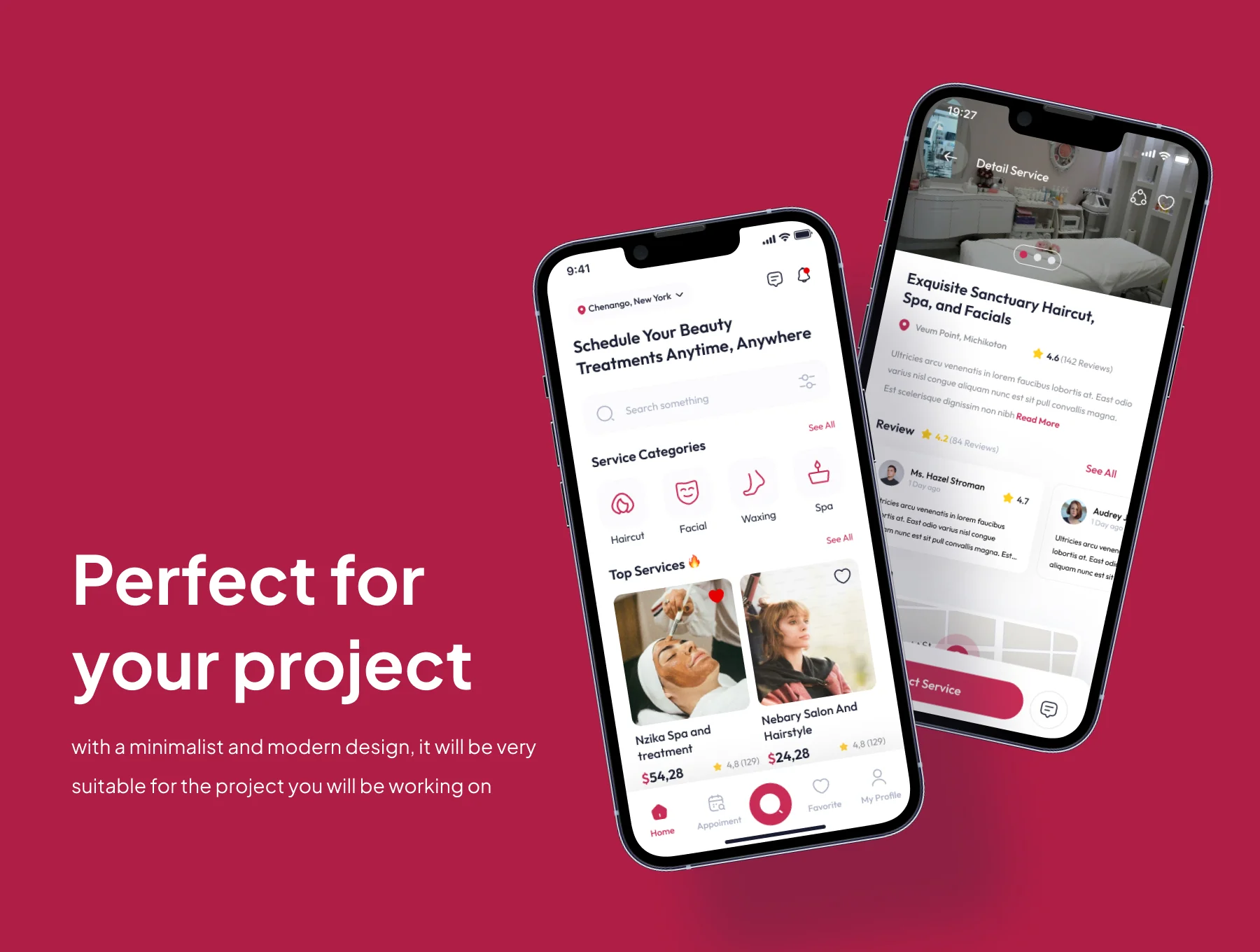 Prettyskin - Beauty Appointment App Ui Kits 3