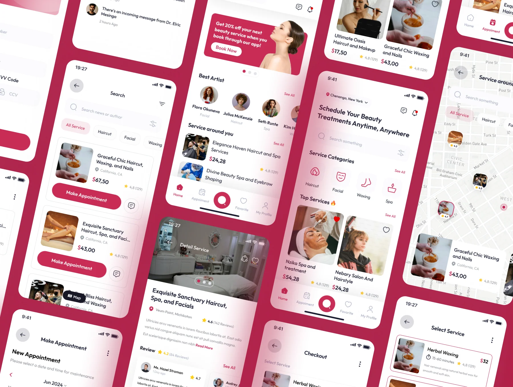 Prettyskin - Beauty Appointment App Ui Kits 5