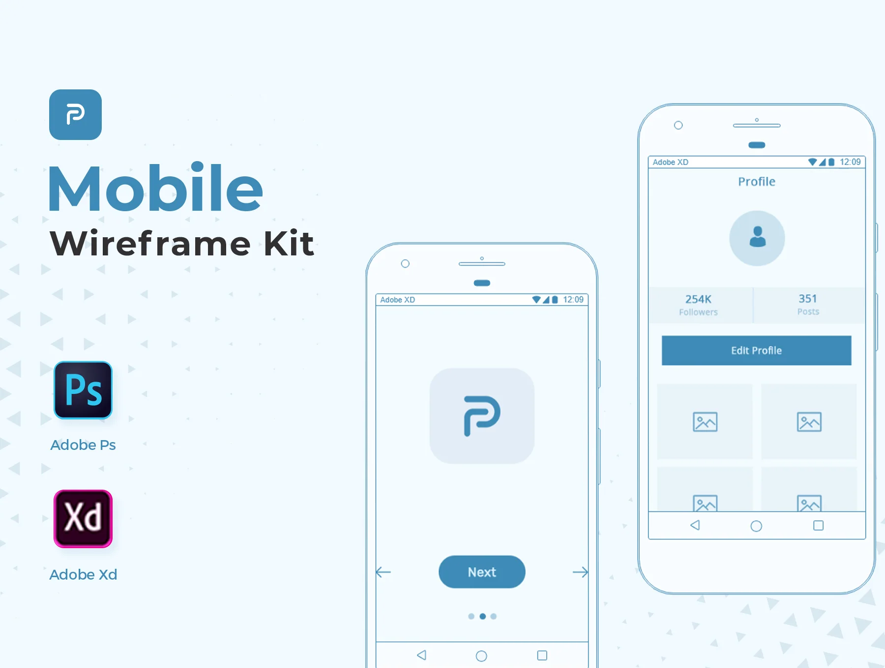 Pride Mobile Wireframe Kit