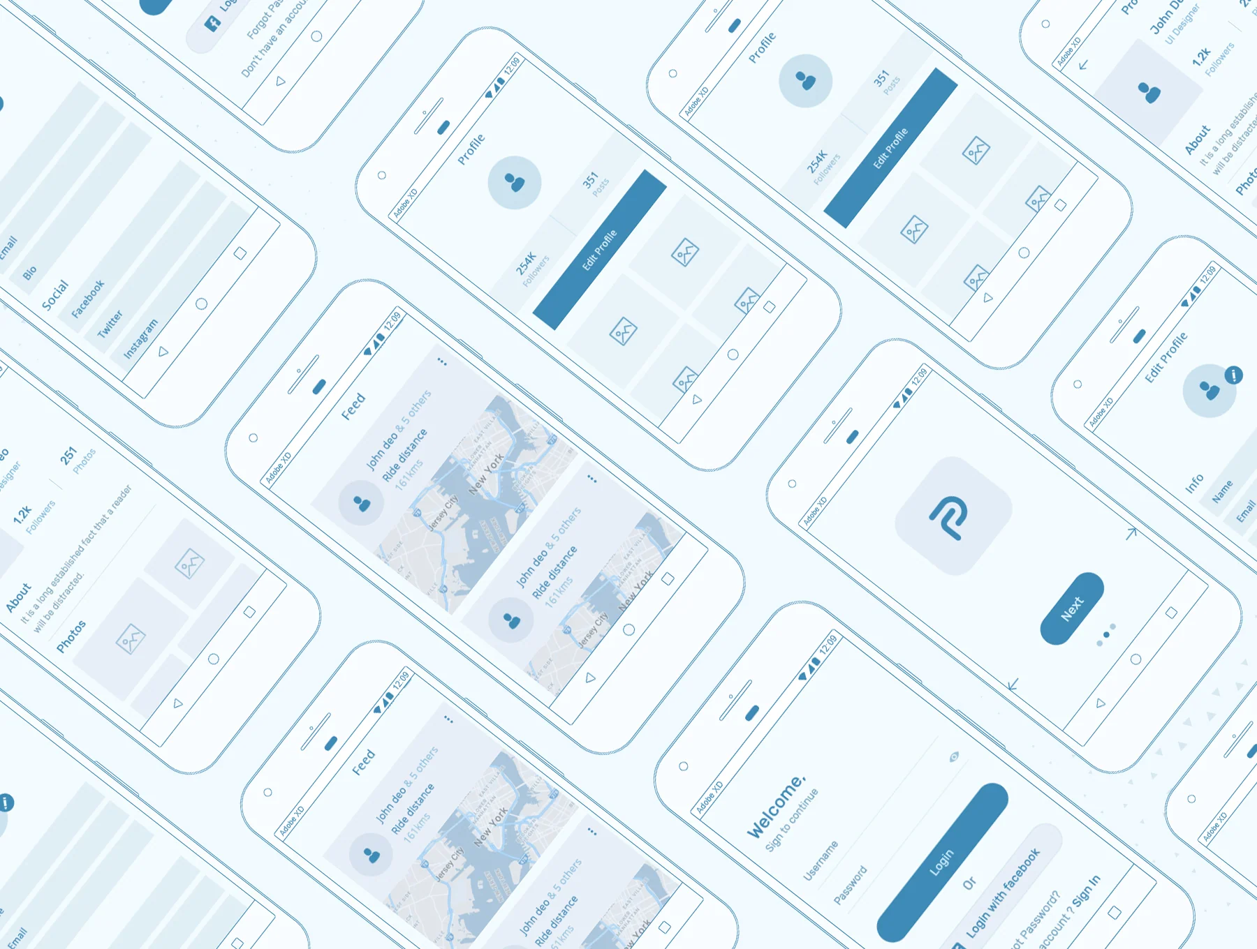 Pride Mobile Wireframe Kit 8