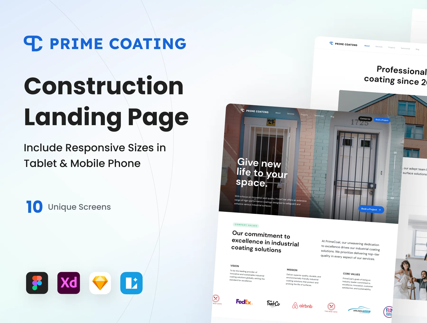 Prime Coating - Construction Landing Page