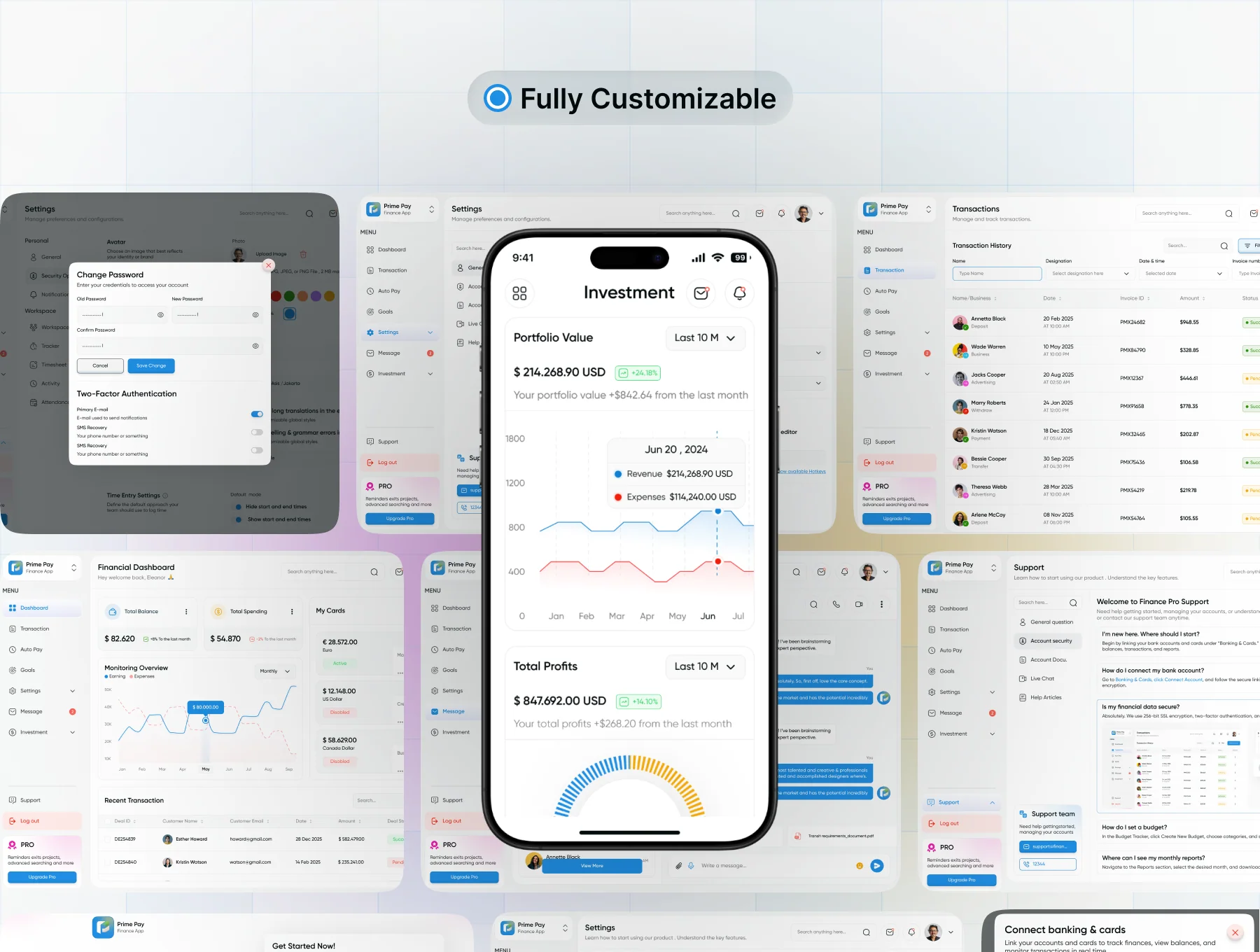 Prime Pay - Finance Dashboard UI Kit 3